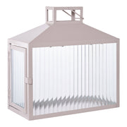 Lucca Lantern - lantaarn, metaal/glas, beige/grijs