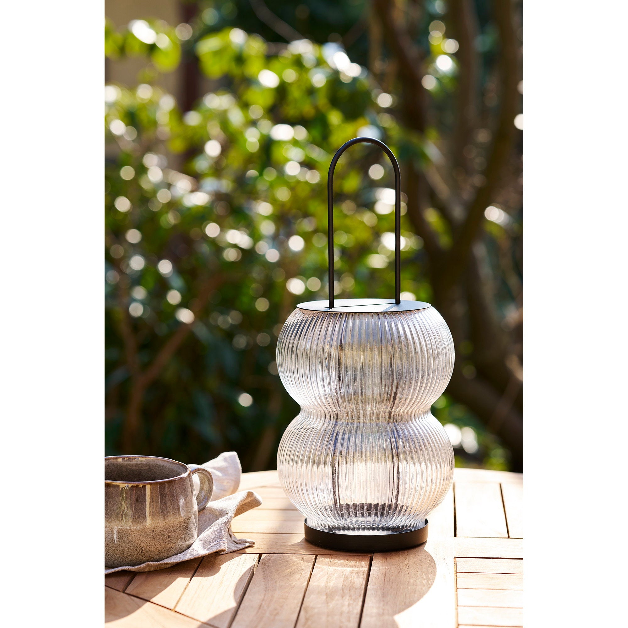 Lucena Lantern - lantaarn, metaal/glas, zwart