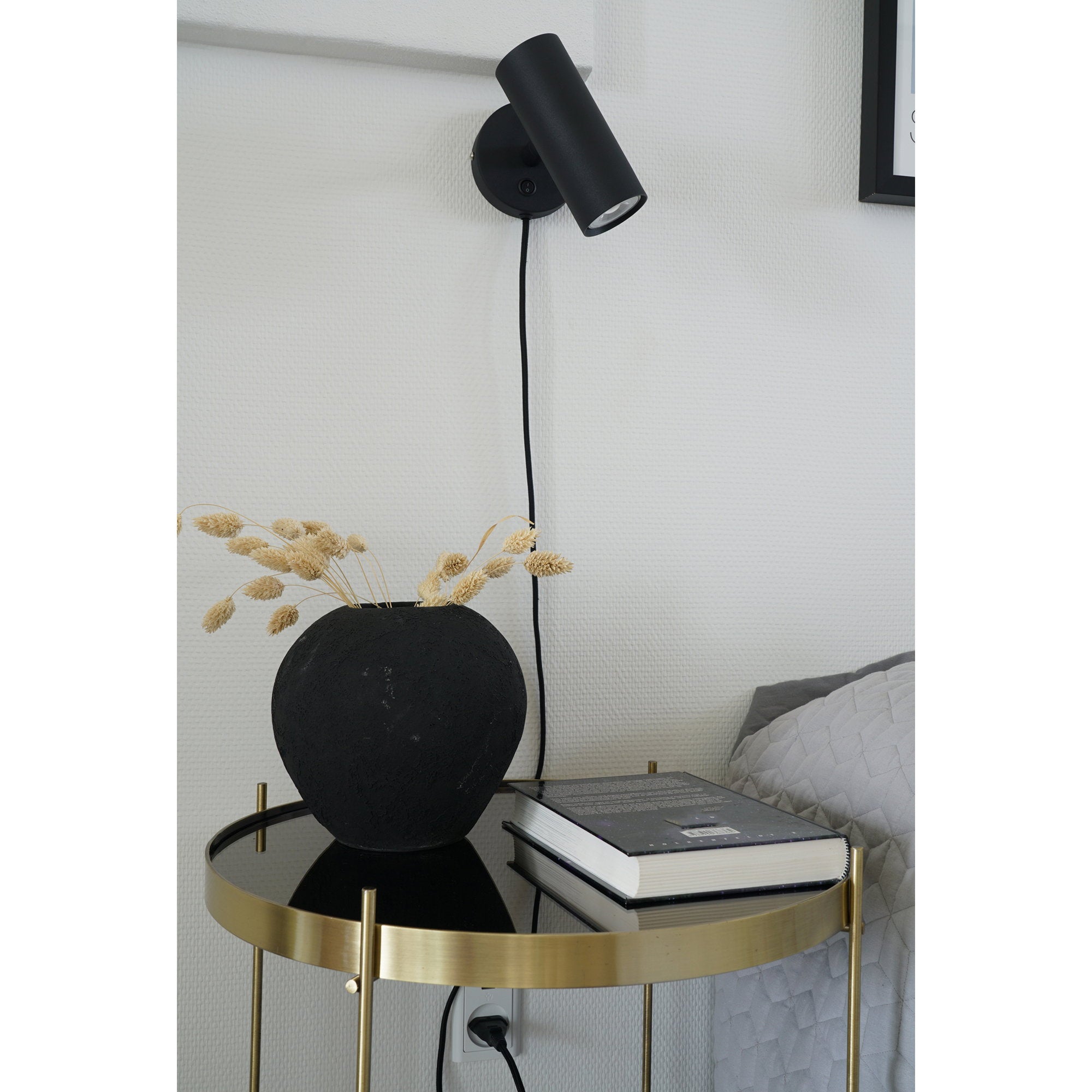 Paris Wandlamp - Wandlamp, metaal, zwart