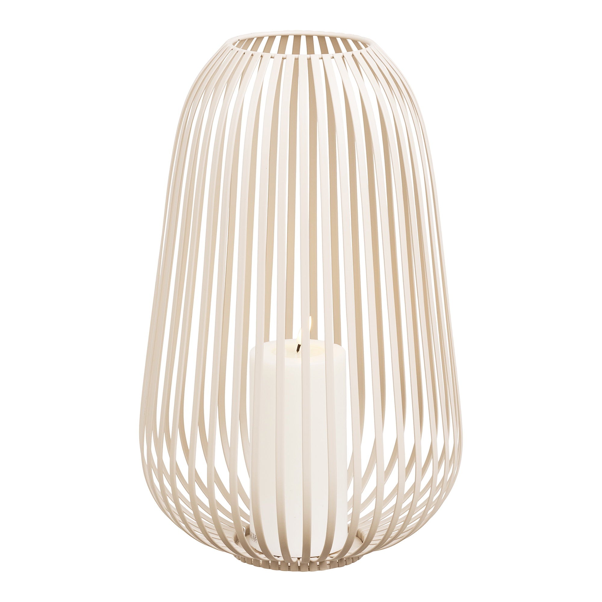 Stoense Lantaarn - Lantaarn, metaal, beige ø24,5x40 cm