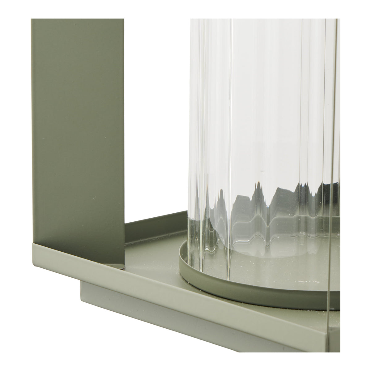 Lohals Lantaarn - lantaarn, glas/metaal, groen 18x18x20,5 cm