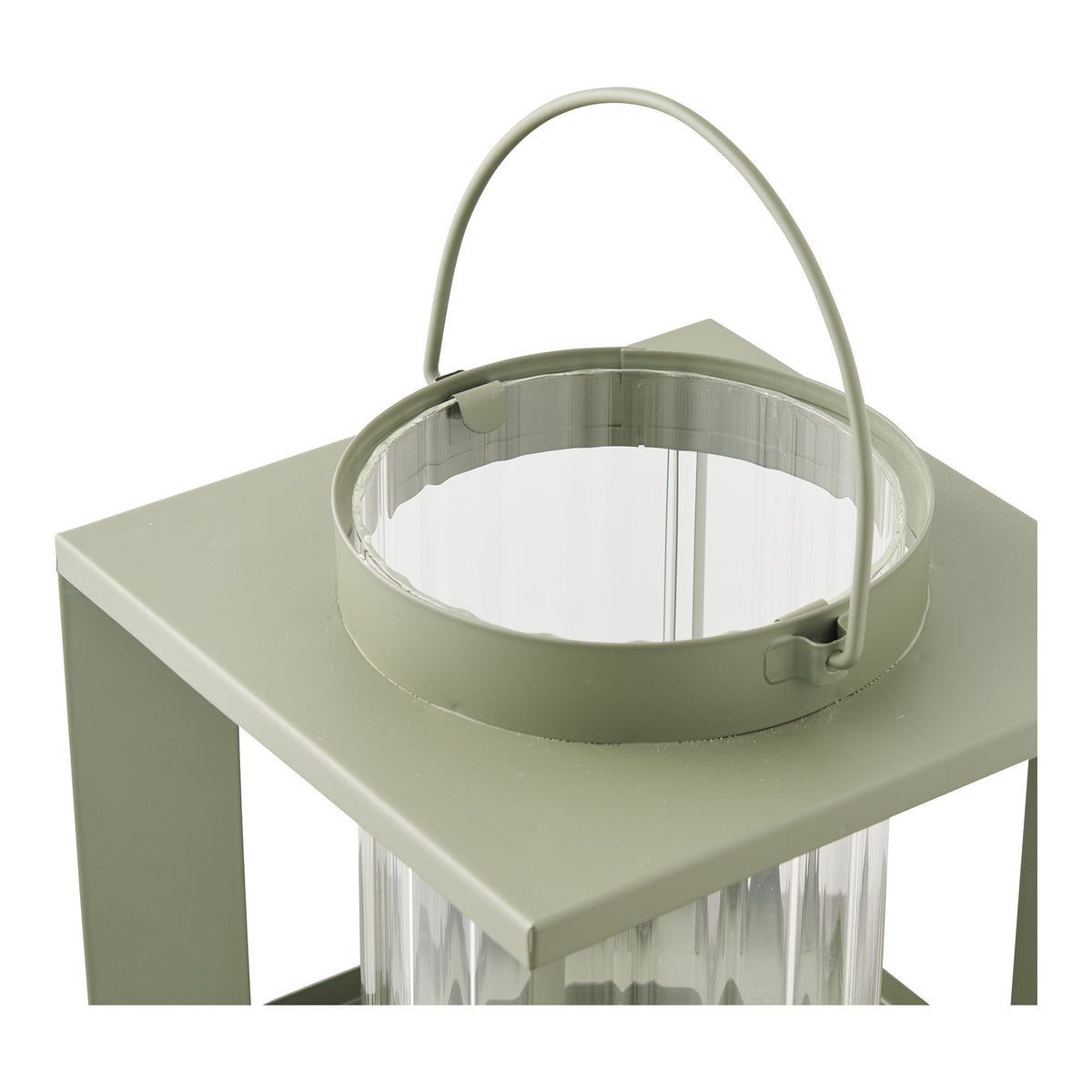 Lohals Lantaarn - lantaarn, glas/metaal, groen 18x18x20,5 cm