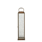 Herslev Lantaarn - Lantaarn, glas/metaal, antiek messinglook 12x12x49 cm