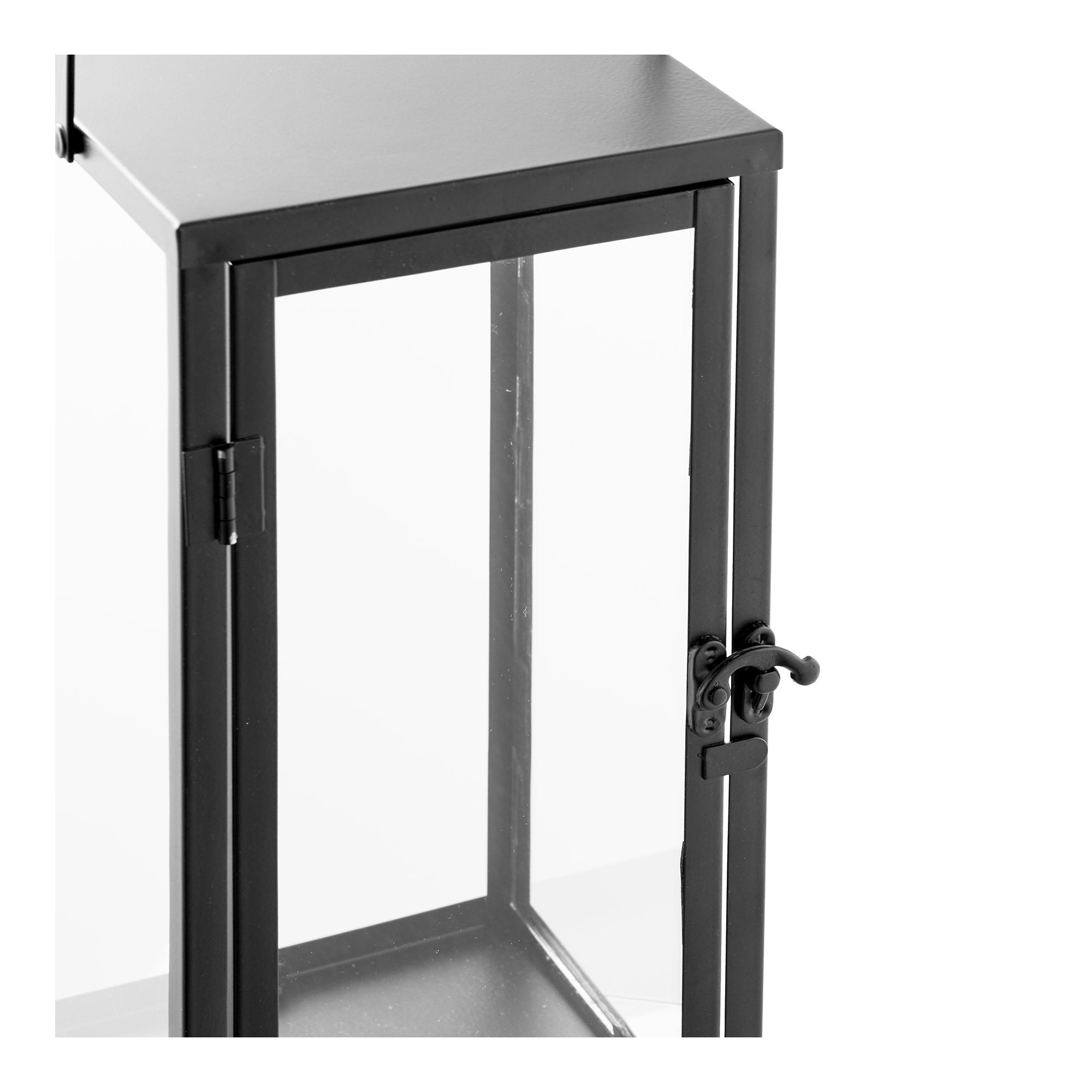 Ibra Lanterns - lantaarns, metaal/glas, zwart, set van 2