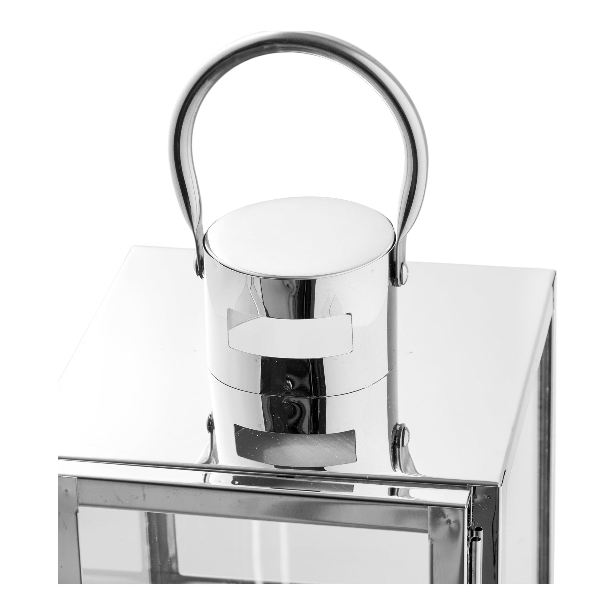 Pota Lanterns - lantaarns, glas/metaal, zilverlook, set van 3
