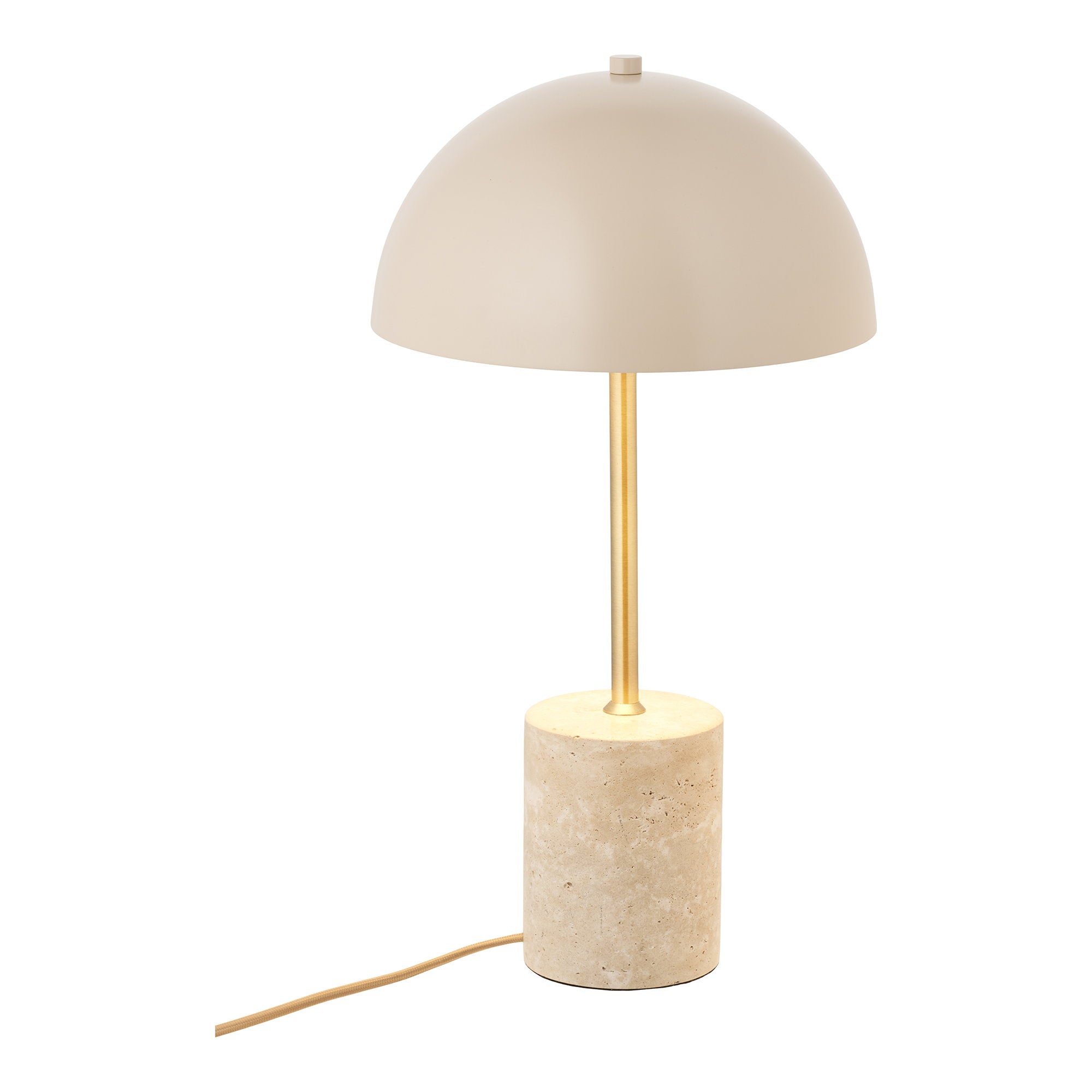 Sheffield Tafellamp - Tafellamp, marmer/metaal, beige
