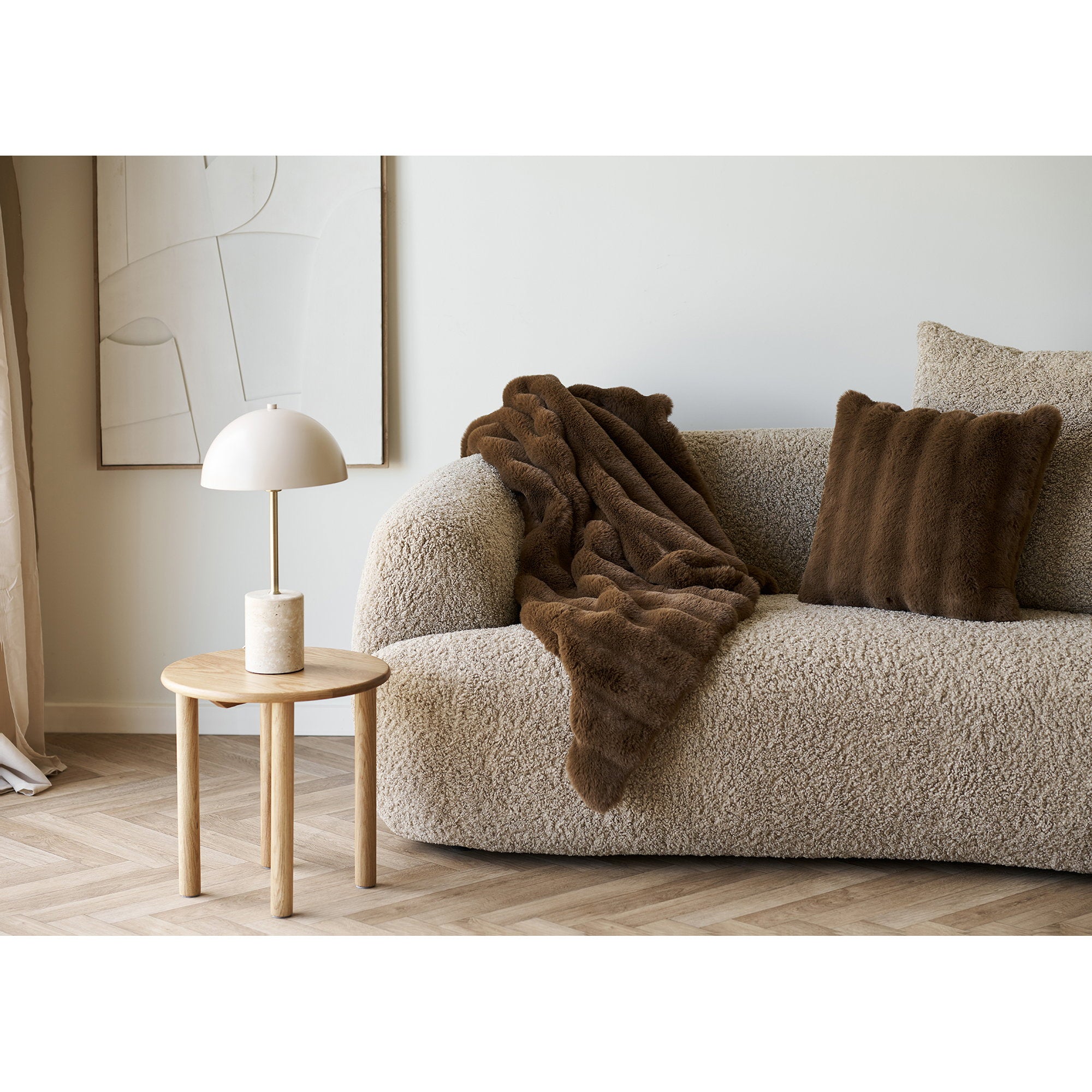 Sheffield Tafellamp - Tafellamp, marmer/metaal, beige