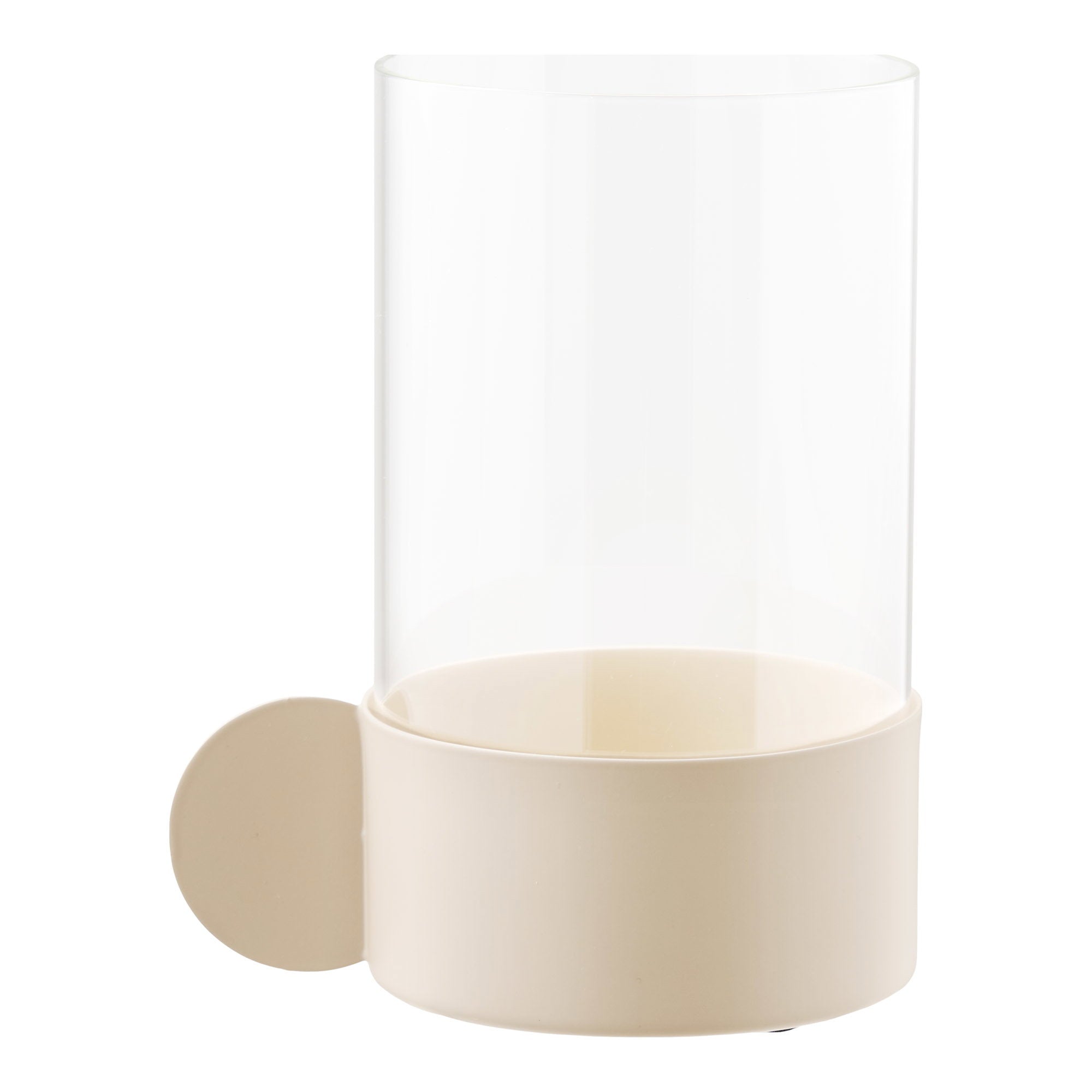 Hurricane windlicht - Hurricane windlicht, glas/metaal, beige, 10x13,5x16,5 cm