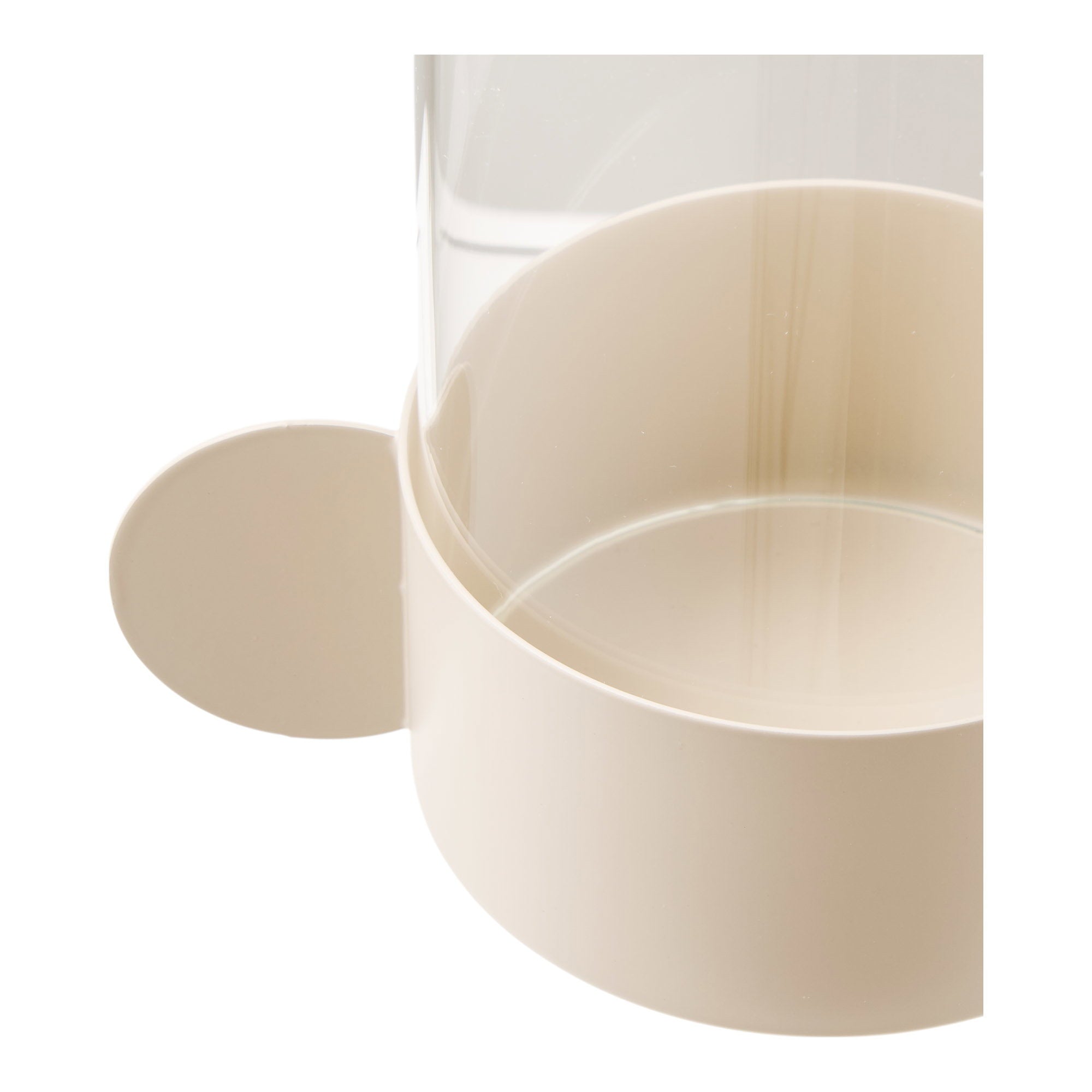 Hurricane windlicht - Hurricane windlicht, glas/metaal, beige, 10x13,5x16,5 cm