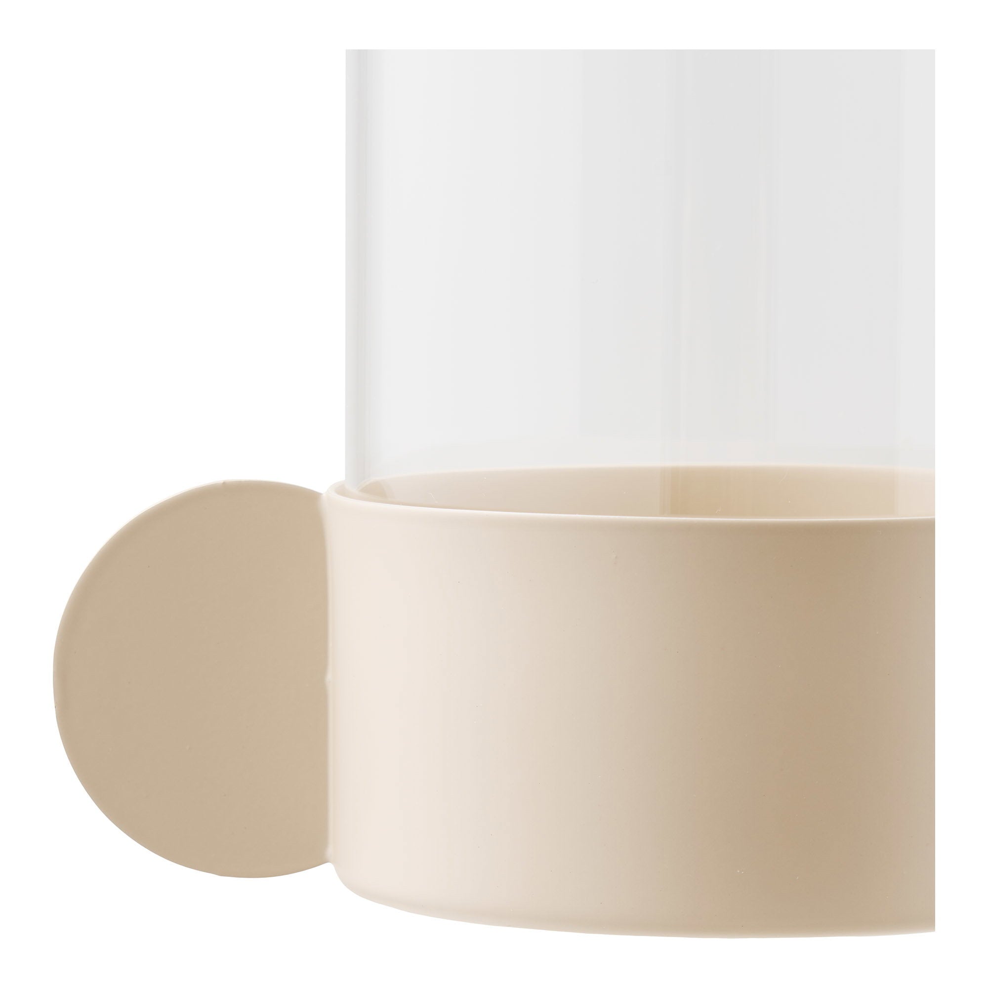 Hurricane windlicht - Hurricane windlicht, glas/metaal, beige, 10x13,5x16,5 cm