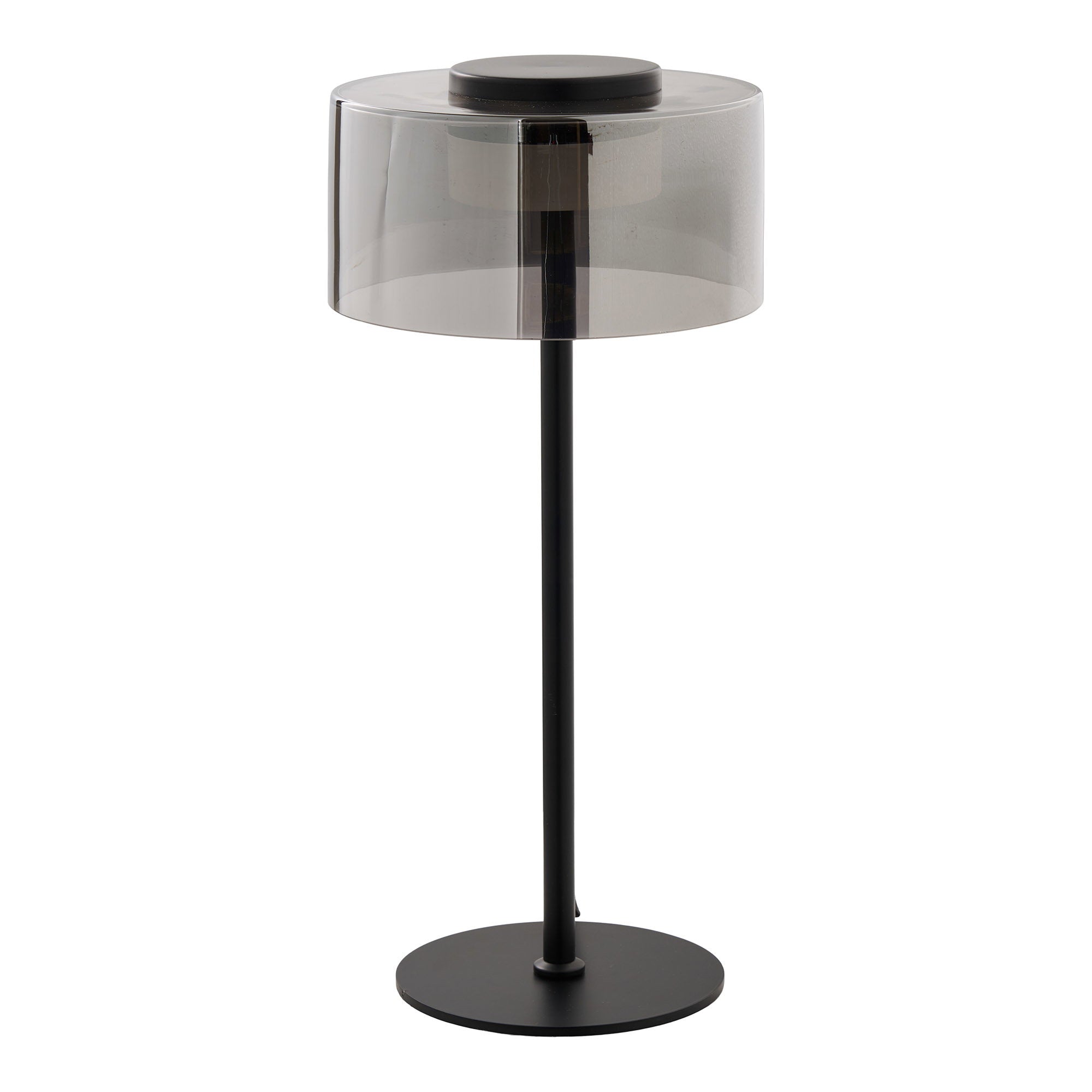 Cholet Tafellamp - LED-tafellamp, staal/glas, zwart/helder