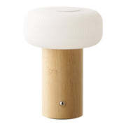 Stafford Tafellamp - Tafellamp, oplaadbaar, bamboe/metaal/kunststof, naturel/wit