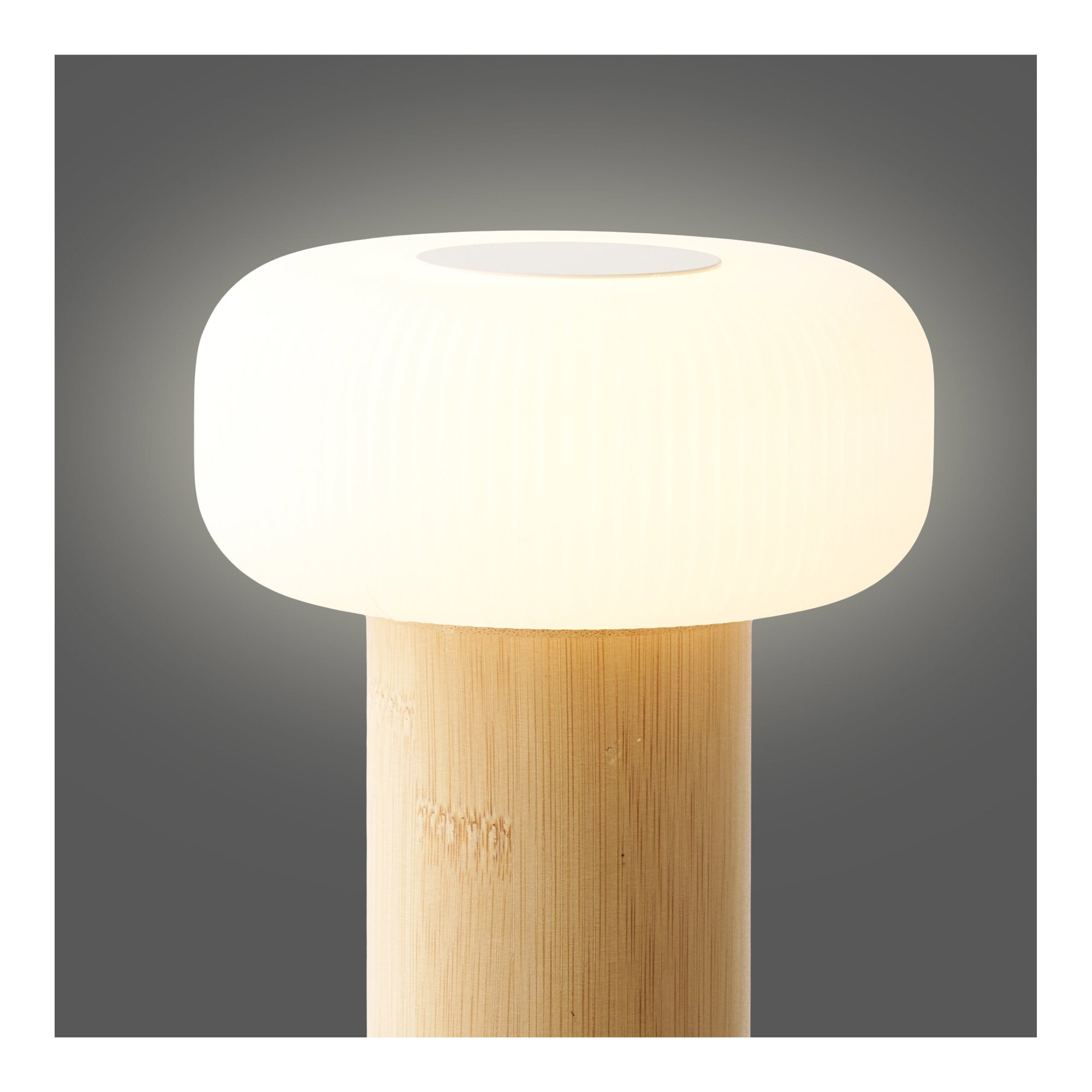 Stafford Tafellamp - Tafellamp, oplaadbaar, bamboe/metaal/kunststof, naturel/wit