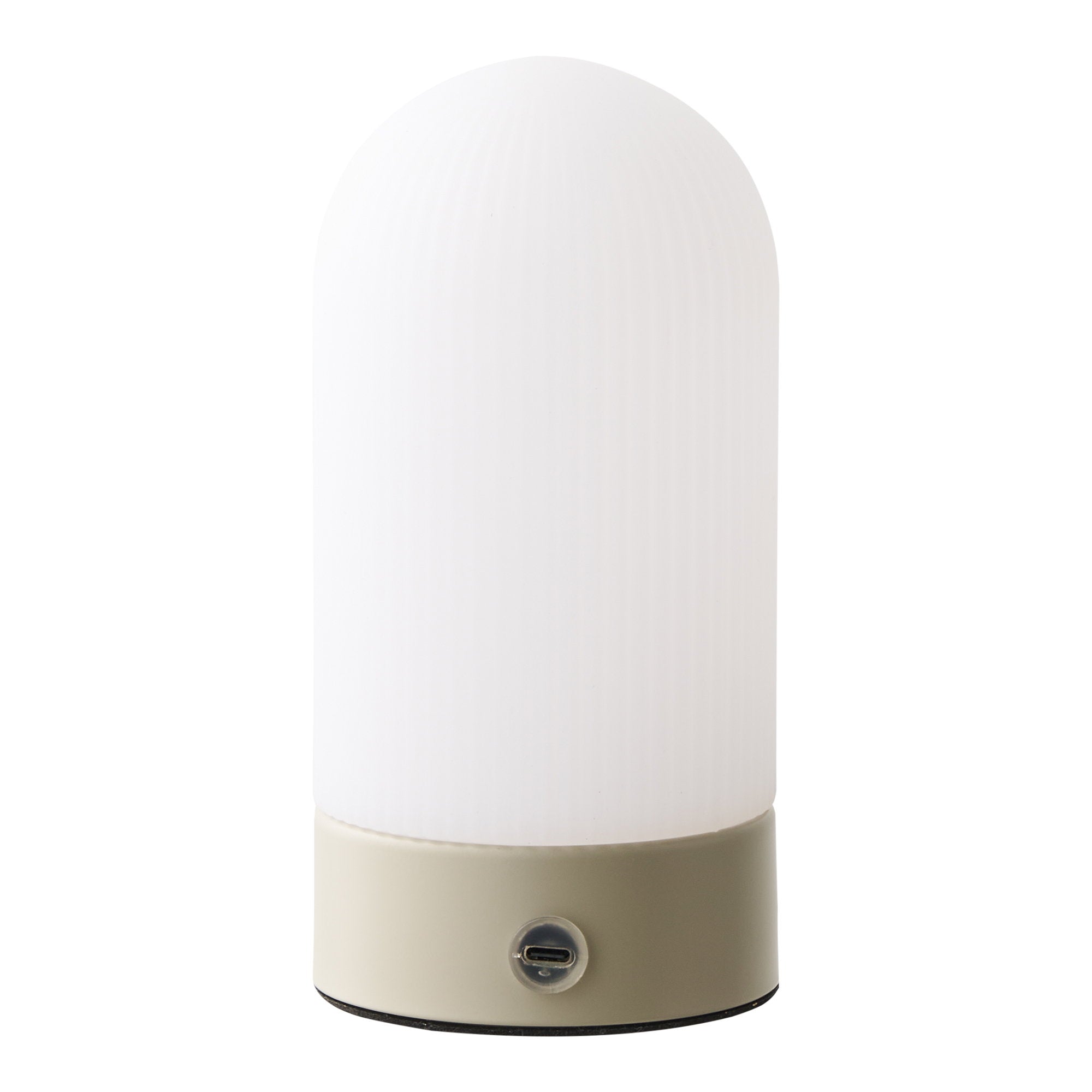 Ashford tafellamp - oplaadbare tafellamp, metaal/PE, beige/wit