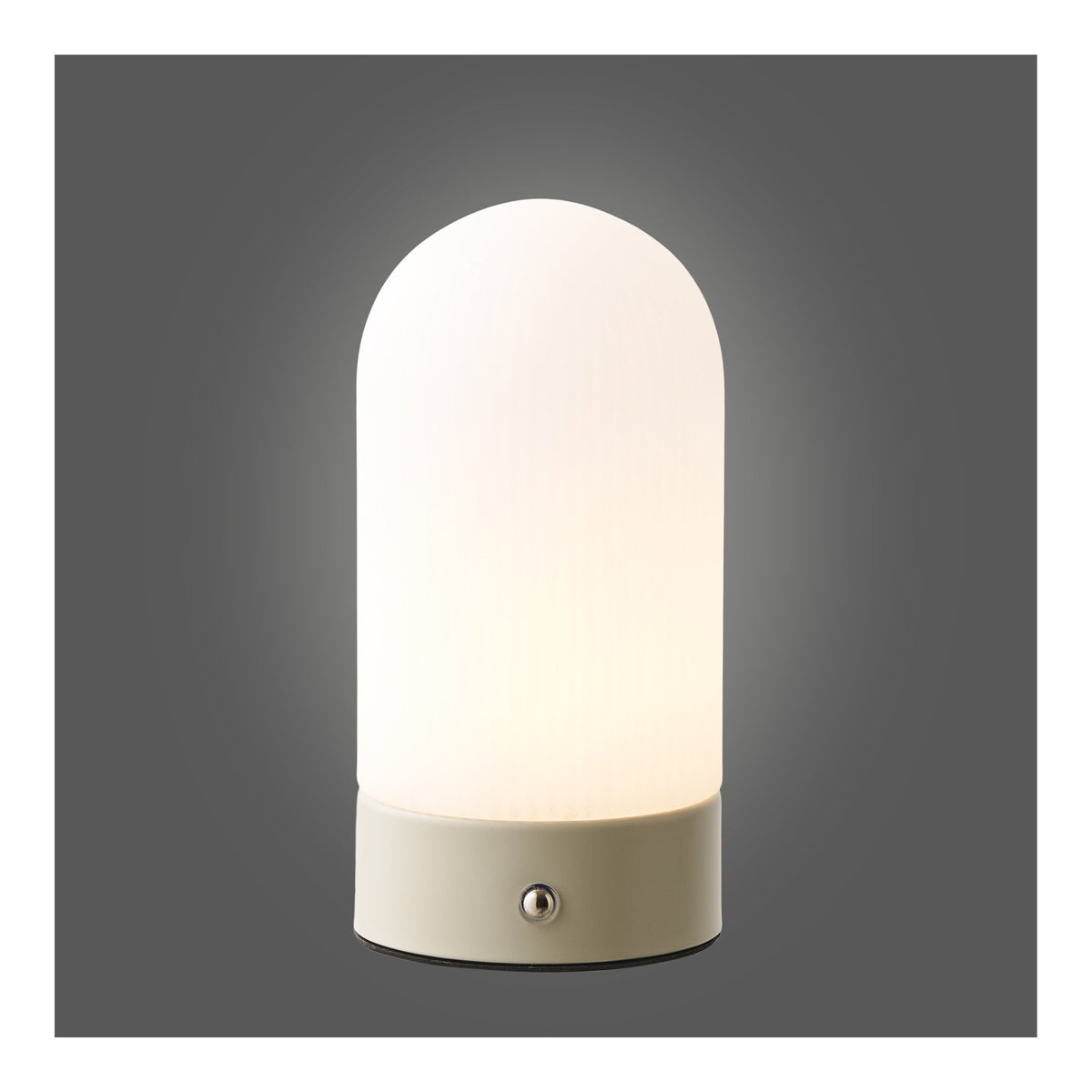 Ashford tafellamp - oplaadbare tafellamp, metaal/PE, beige/wit