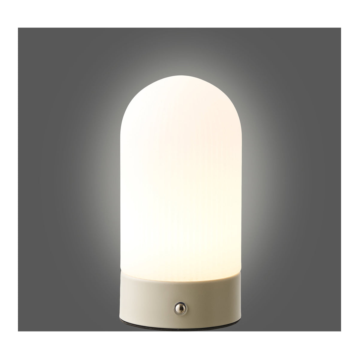 Ashford tafellamp - oplaadbare tafellamp, metaal/PE, beige/wit