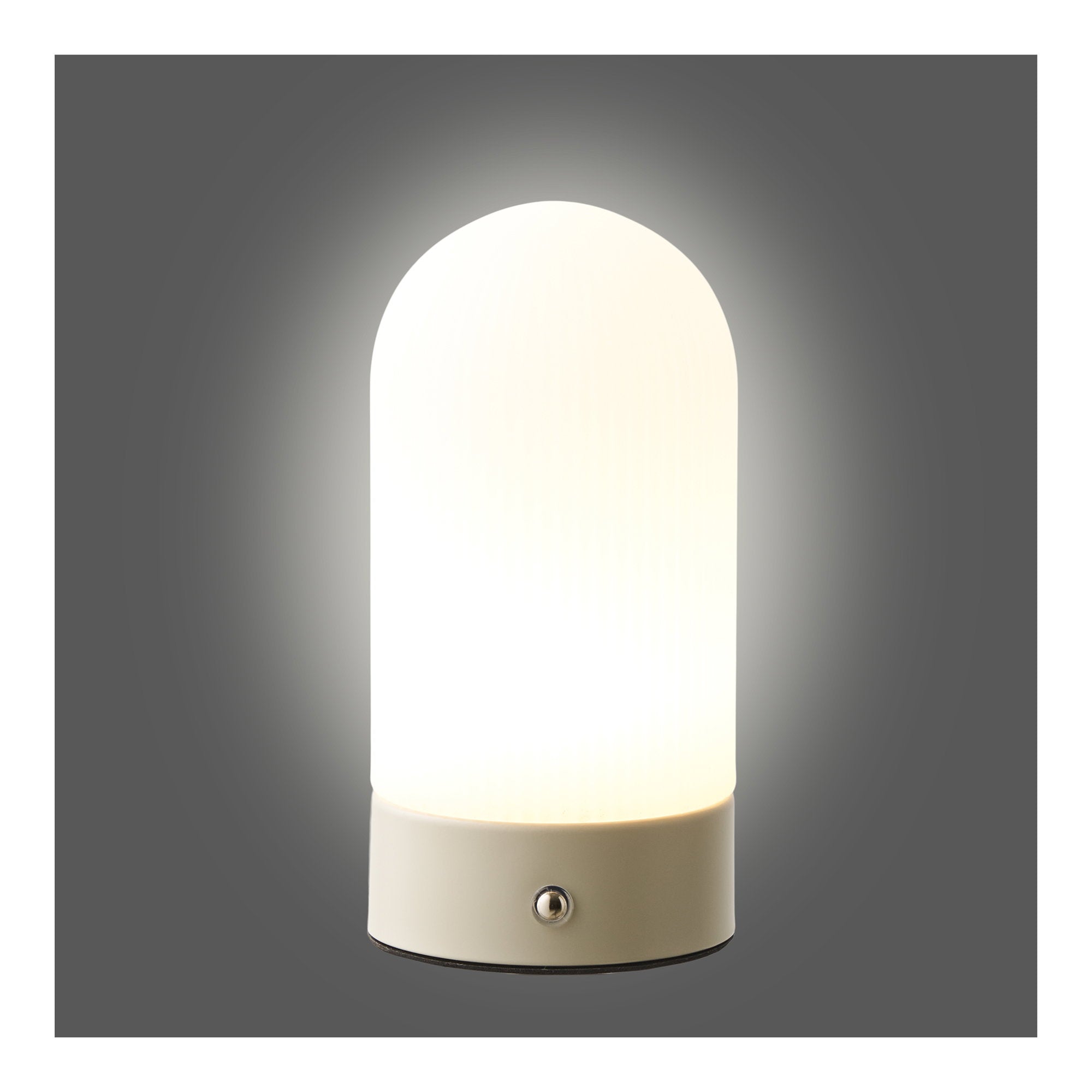 Ashford tafellamp - oplaadbare tafellamp, metaal/PE, beige/wit