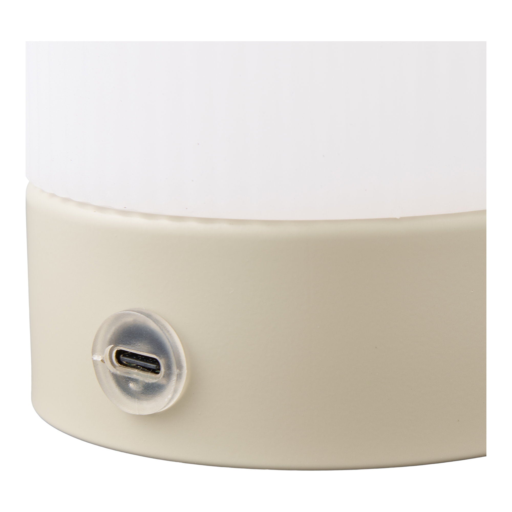 Ashford tafellamp - oplaadbare tafellamp, metaal/PE, beige/wit
