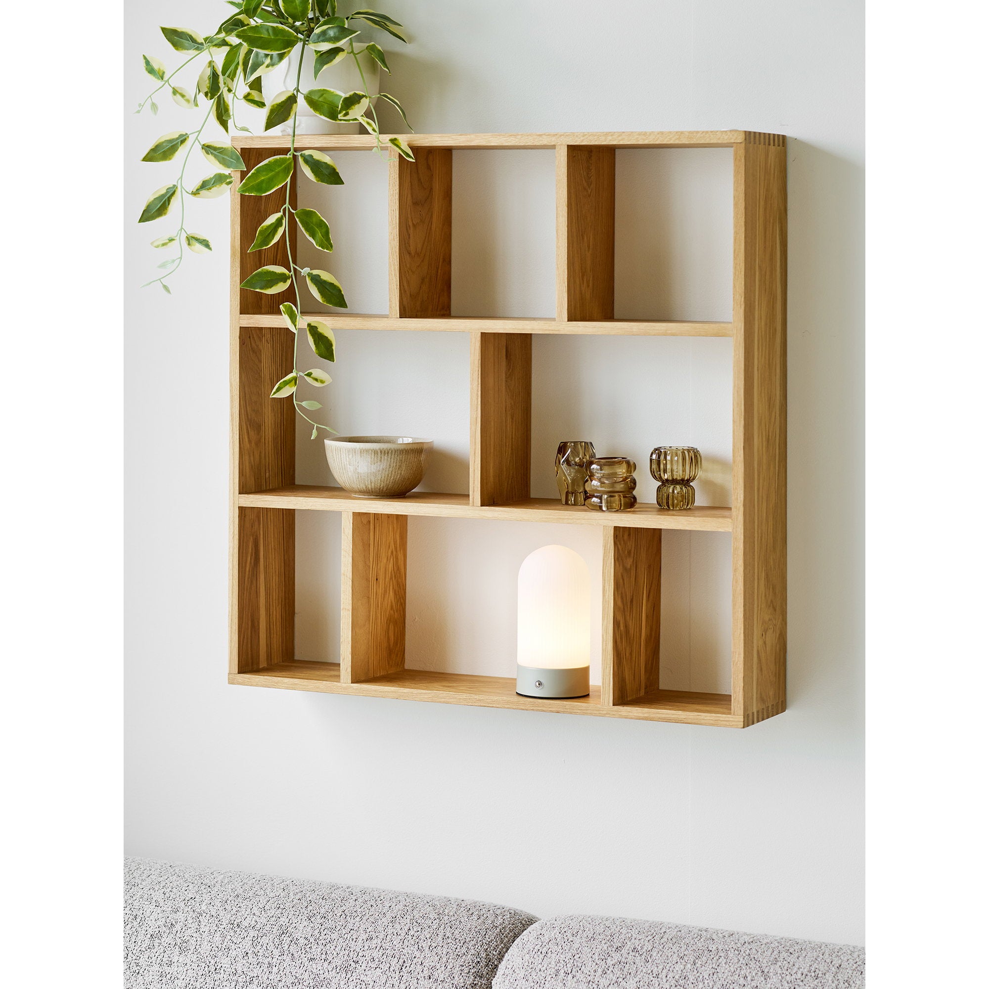Ashford tafellamp - oplaadbare tafellamp, metaal/PE, beige/wit