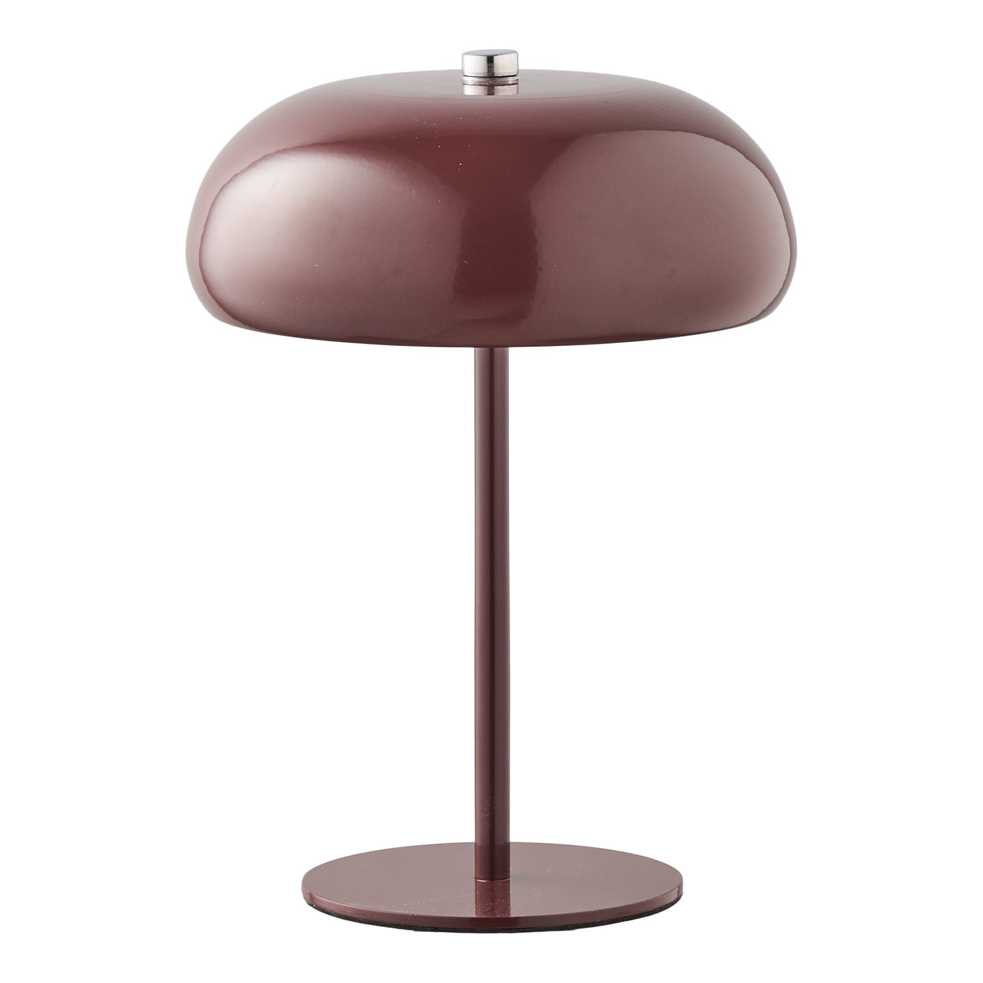 Margate Tafellamp - Tafellamp, oplaadbaar, metaal, bordeaux ø16 cm