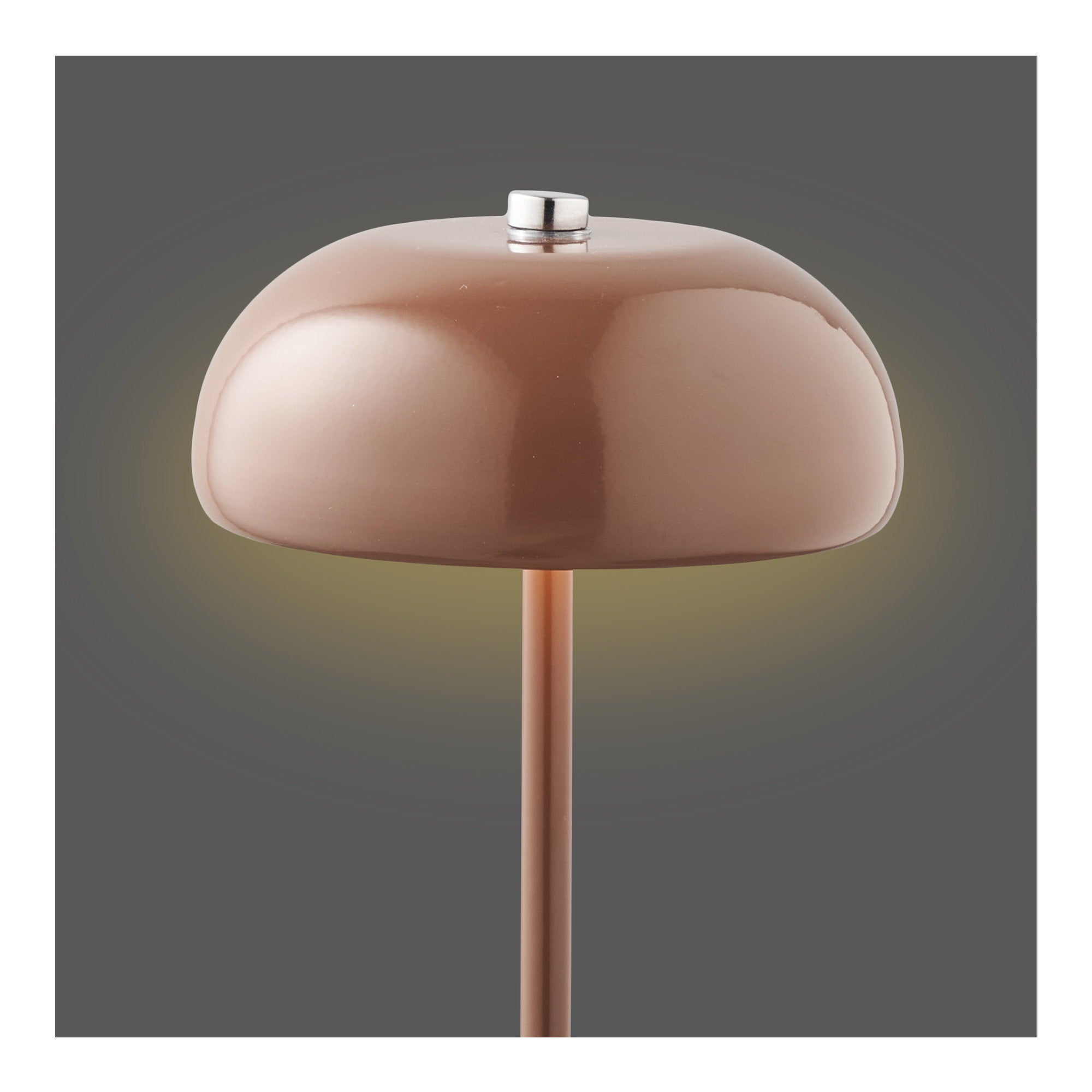 Margate Tafellamp - Tafellamp, oplaadbaar, metaal, bruin ø13 cm