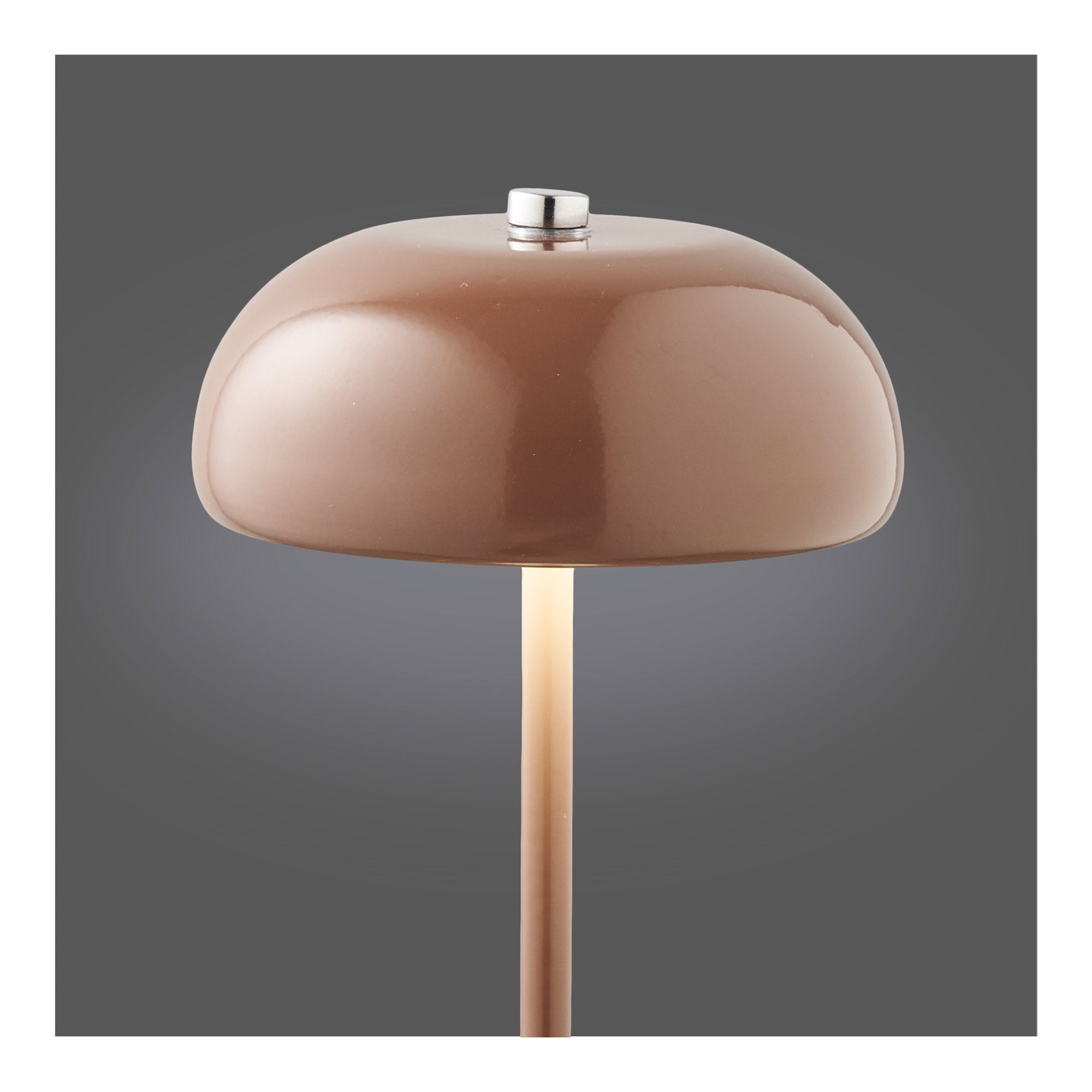 Margate Tafellamp - Tafellamp, oplaadbaar, metaal, bruin ø13 cm