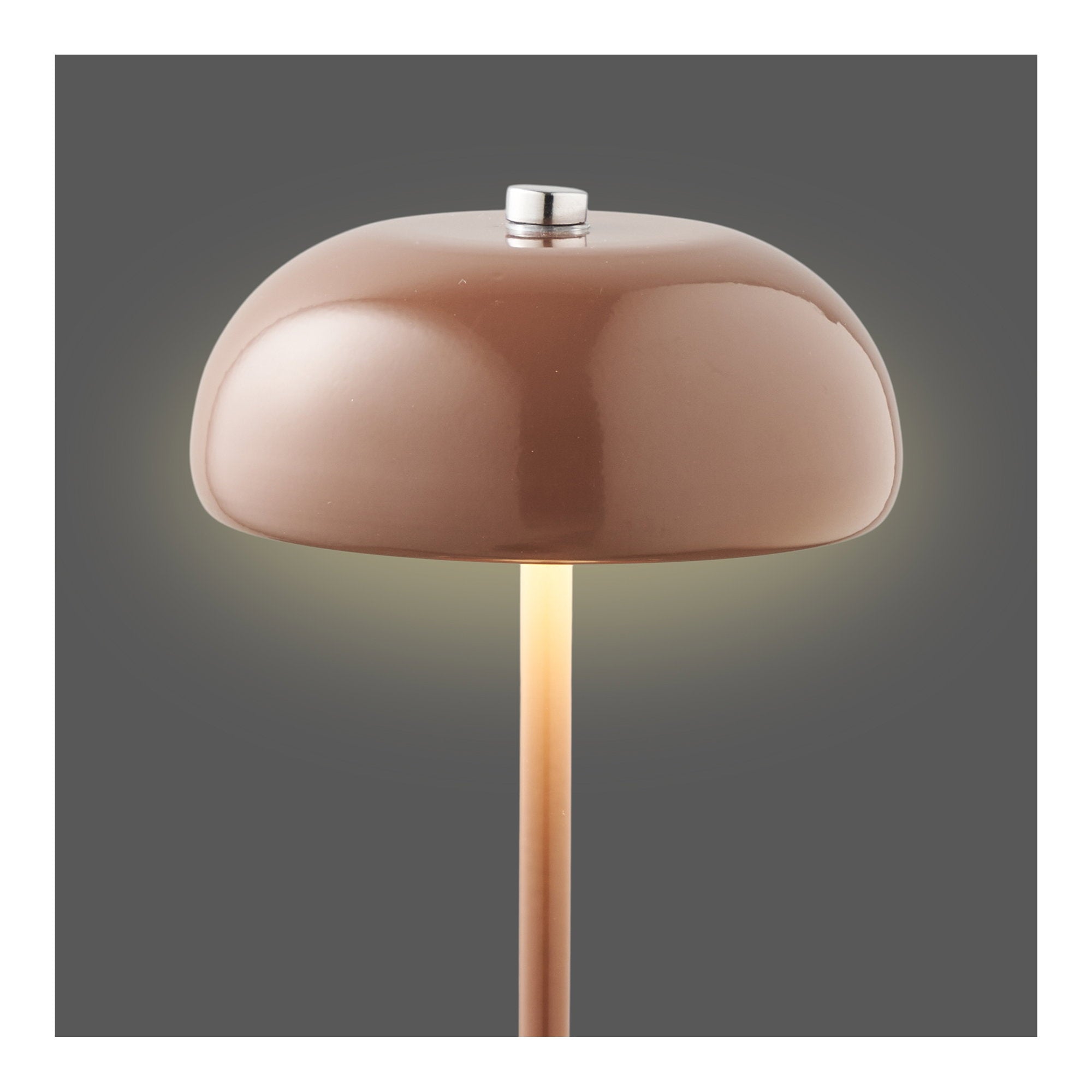 Margate Tafellamp - Tafellamp, oplaadbaar, metaal, bruin ø13 cm