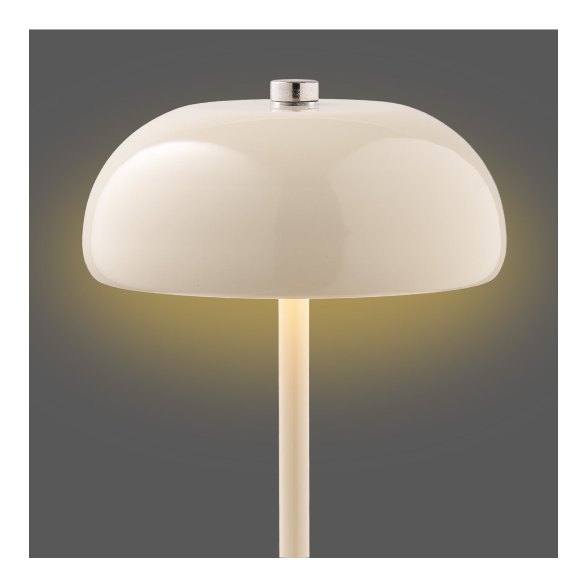 Margate tafellamp - oplaadbare tafellamp, metaal, beige ø13 cm