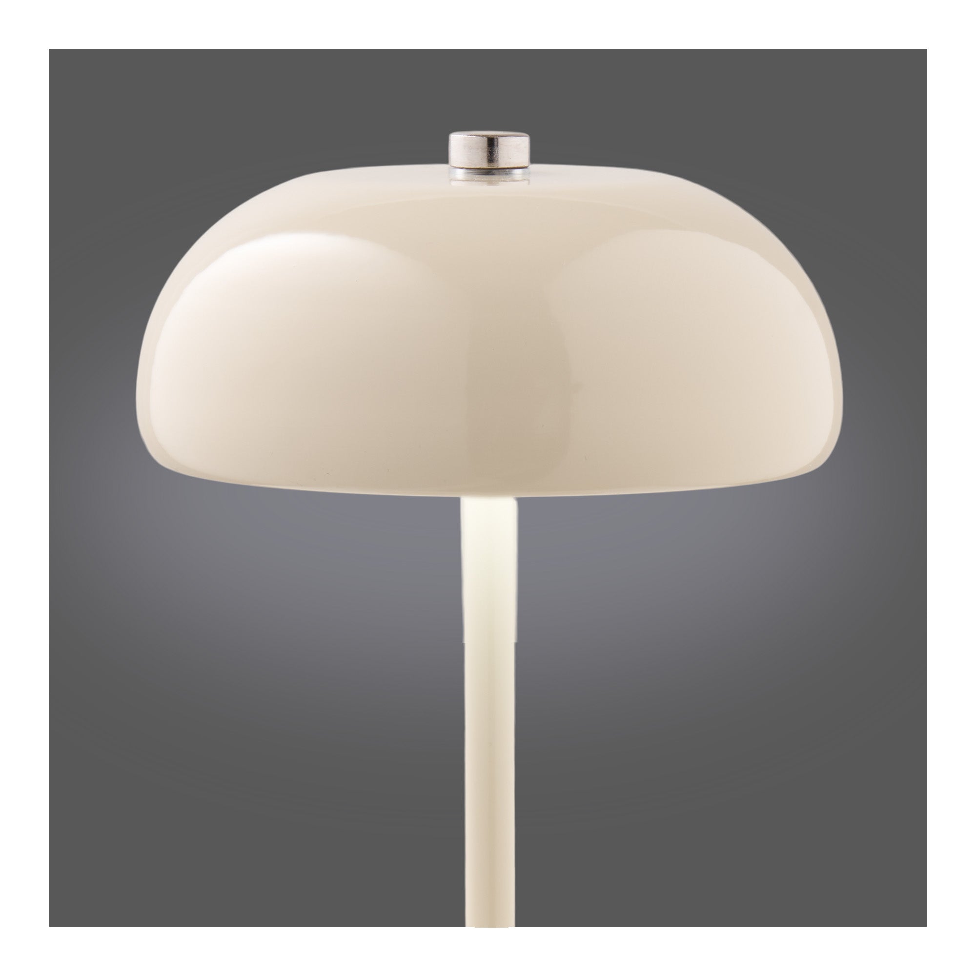 Margate tafellamp - oplaadbare tafellamp, metaal, beige ø13 cm