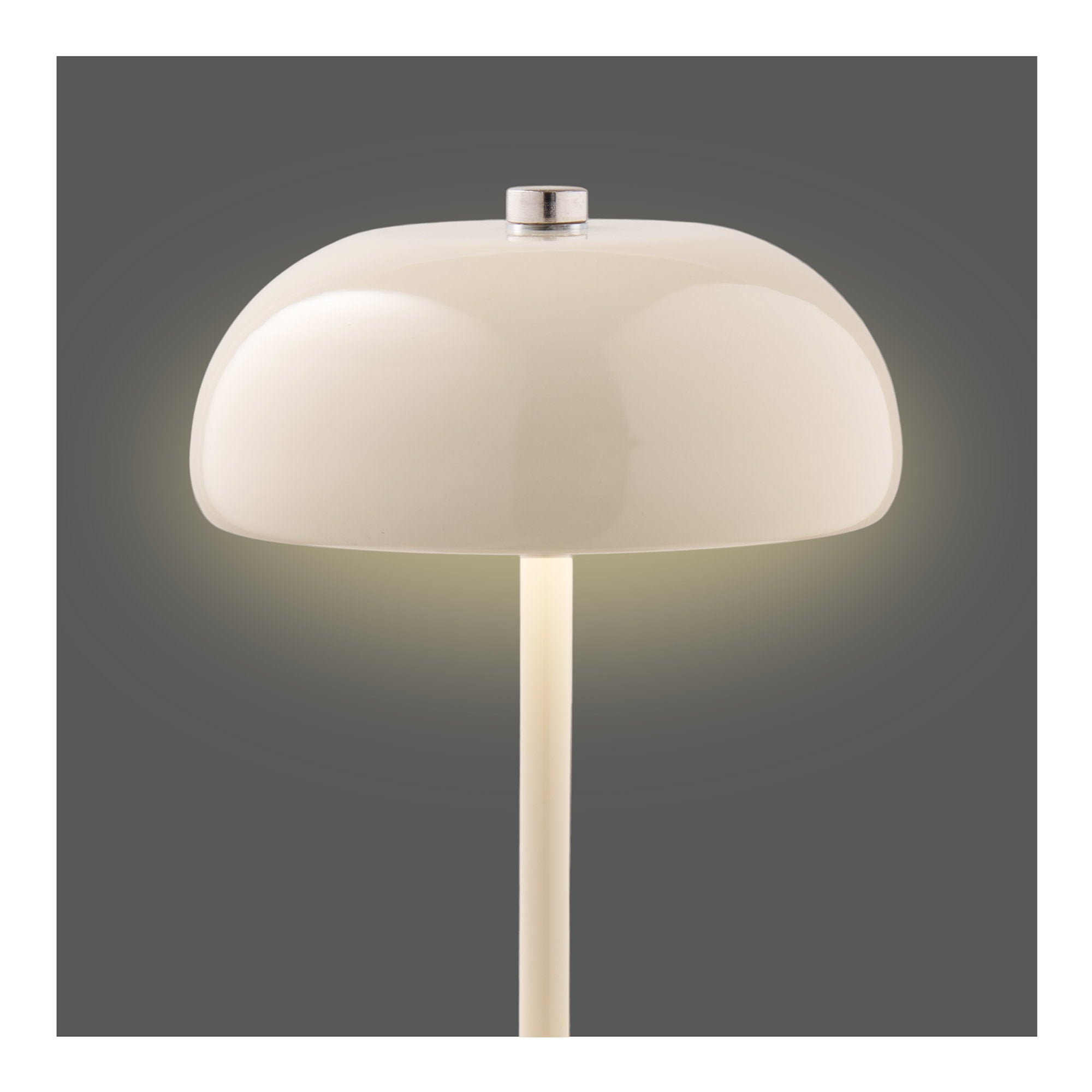 Margate tafellamp - oplaadbare tafellamp, metaal, beige ø13 cm