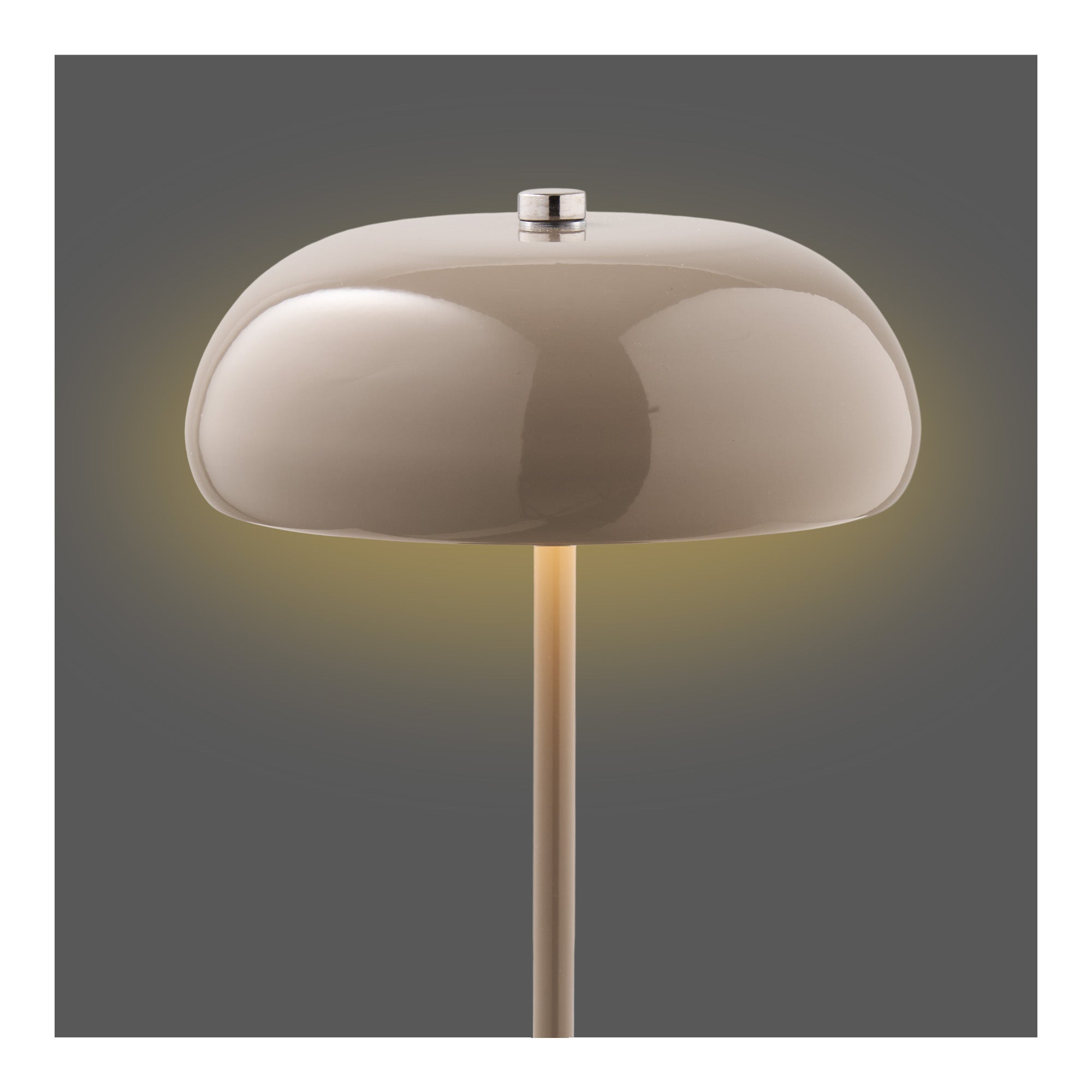 Margate tafellamp - Tafellamp, oplaadbaar, metaal, taupe ø16 cm