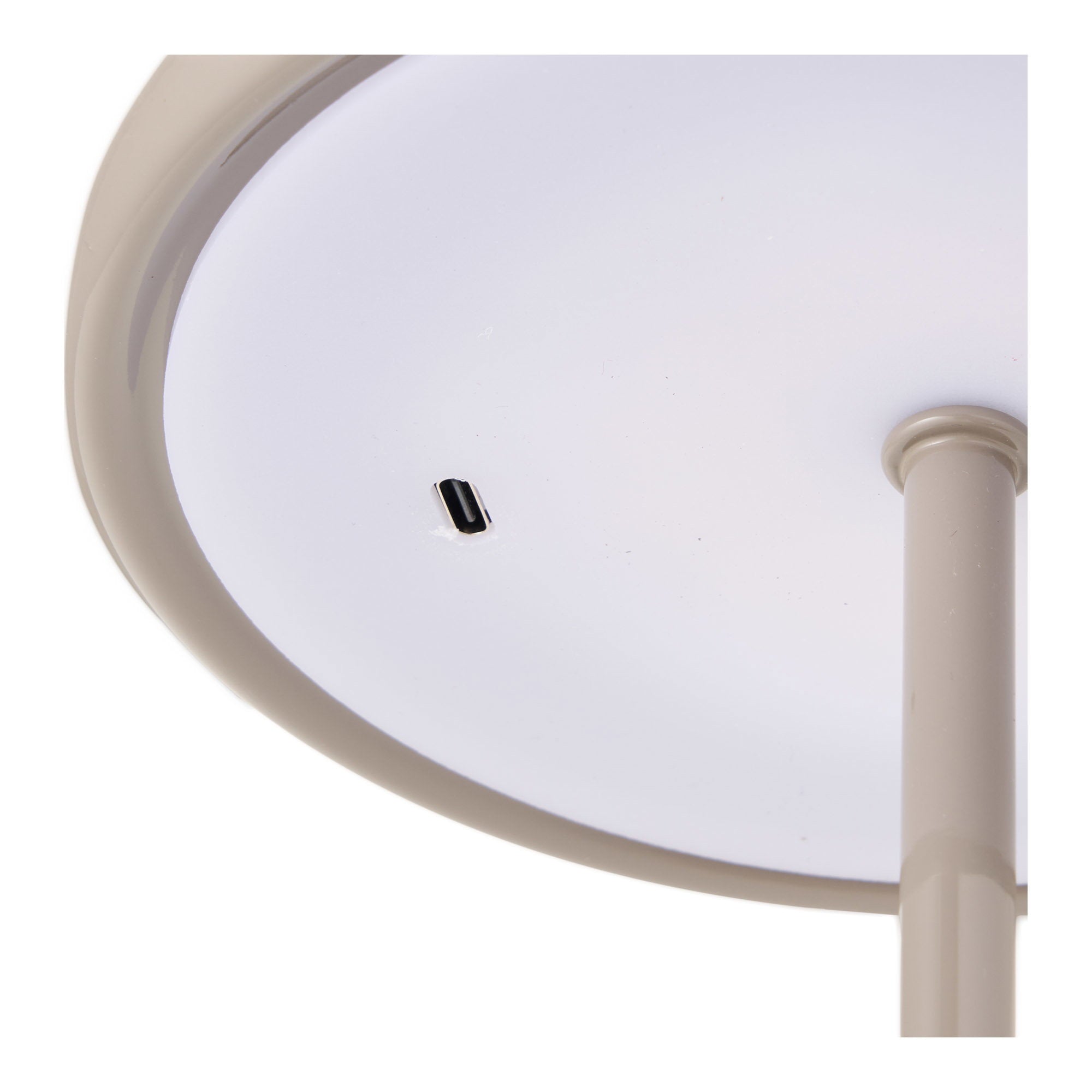 Margate tafellamp - Tafellamp, oplaadbaar, metaal, taupe ø16 cm