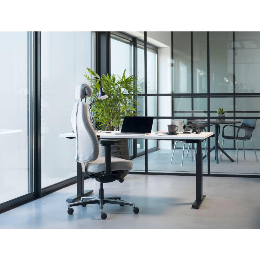 Sit And Move Therapod X hoofdsteun donkergrijs - bureaustoel wolvilt Fenice