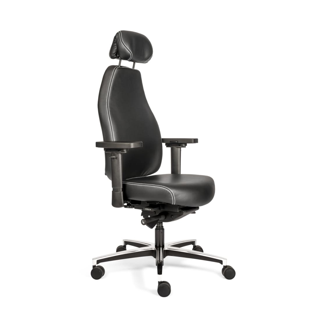 Sit And Move Therapod X hoofdsteun - zwarte leren bureaustoel