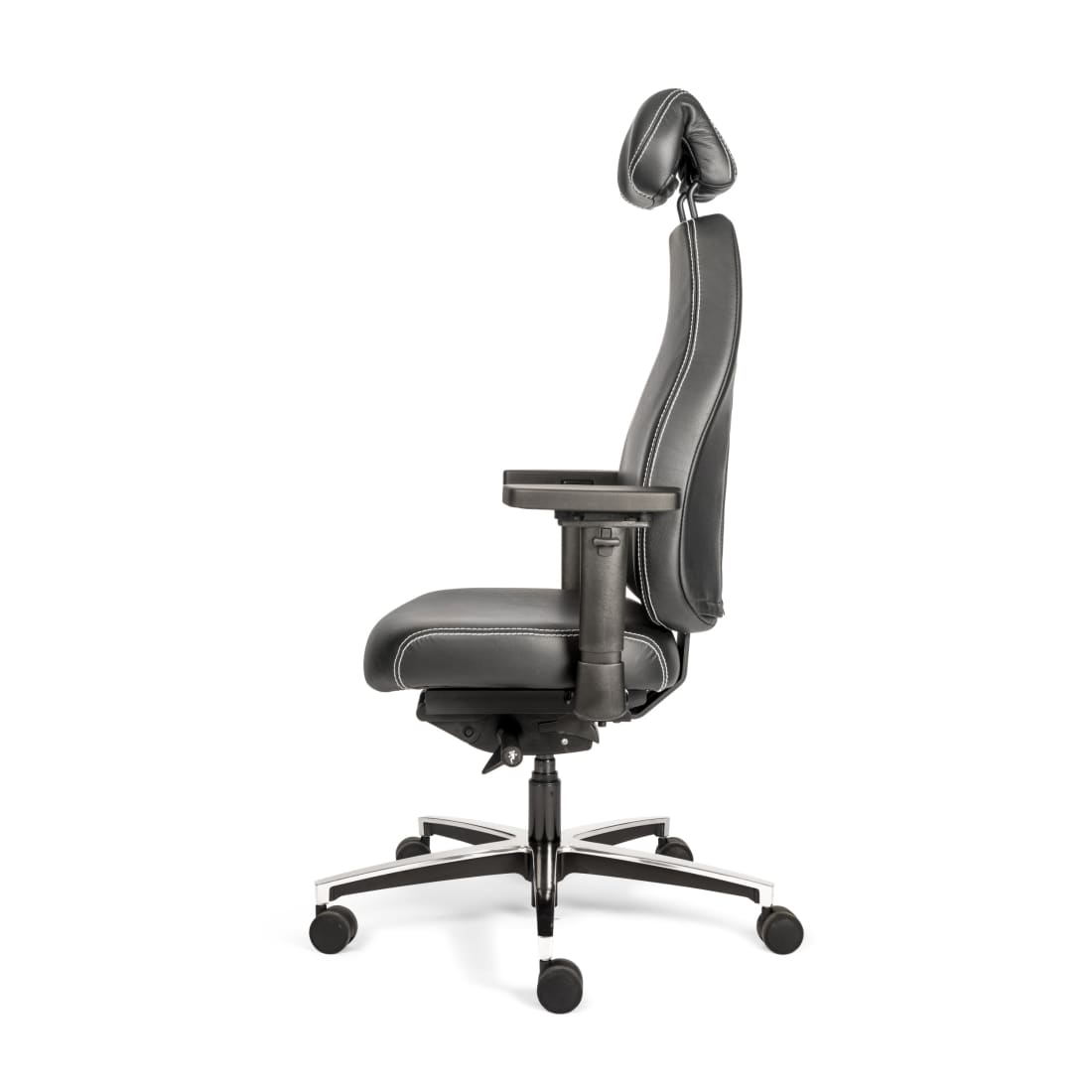 Sit And Move Therapod X hoofdsteun - zwarte leren bureaustoel