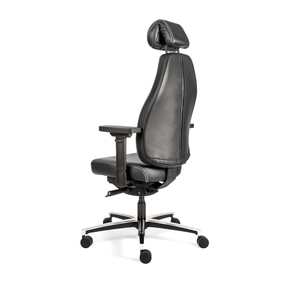 Sit And Move Therapod X hoofdsteun - zwarte leren bureaustoel