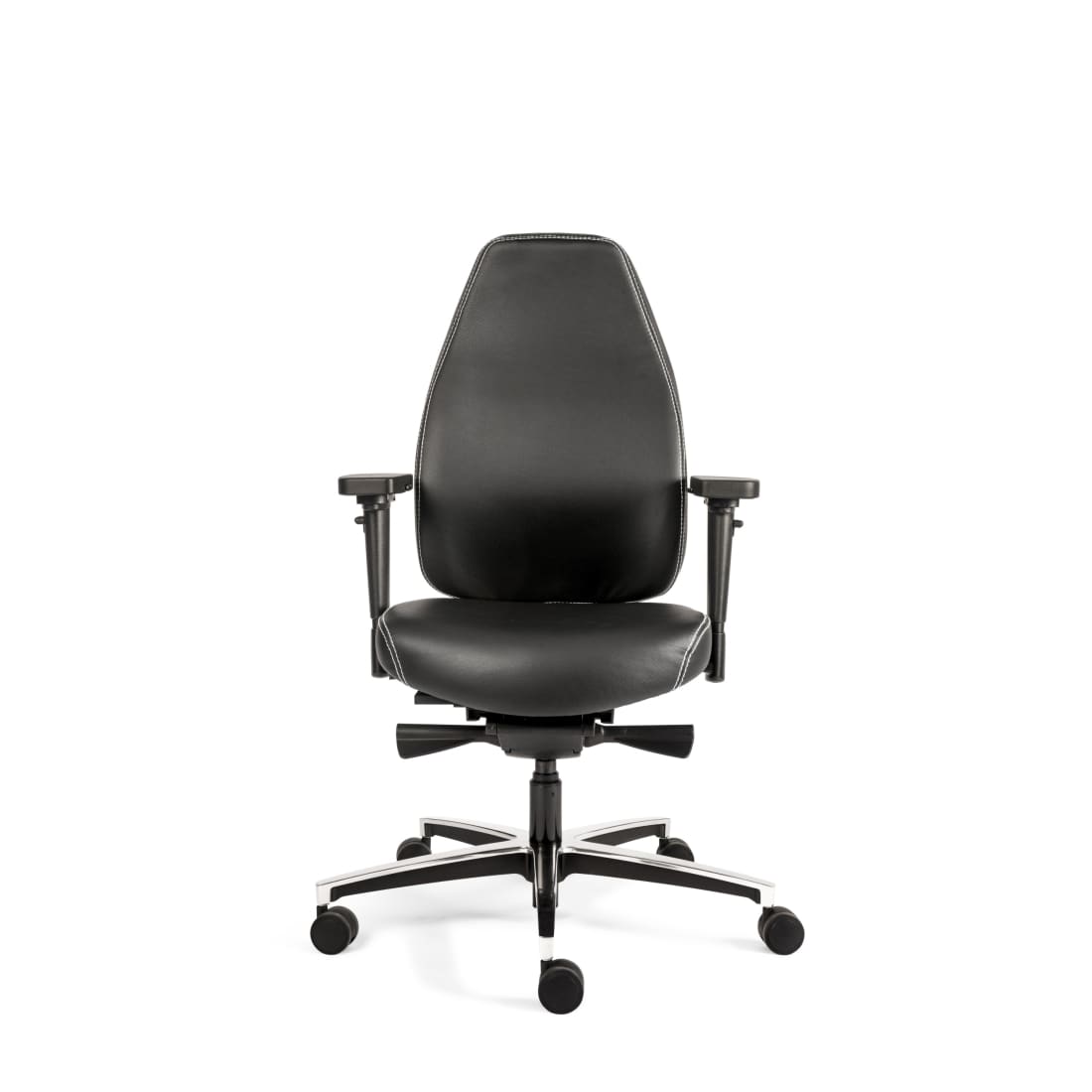 Sit And Move Therapod X Standaard - Zwarte leren bureaustoel