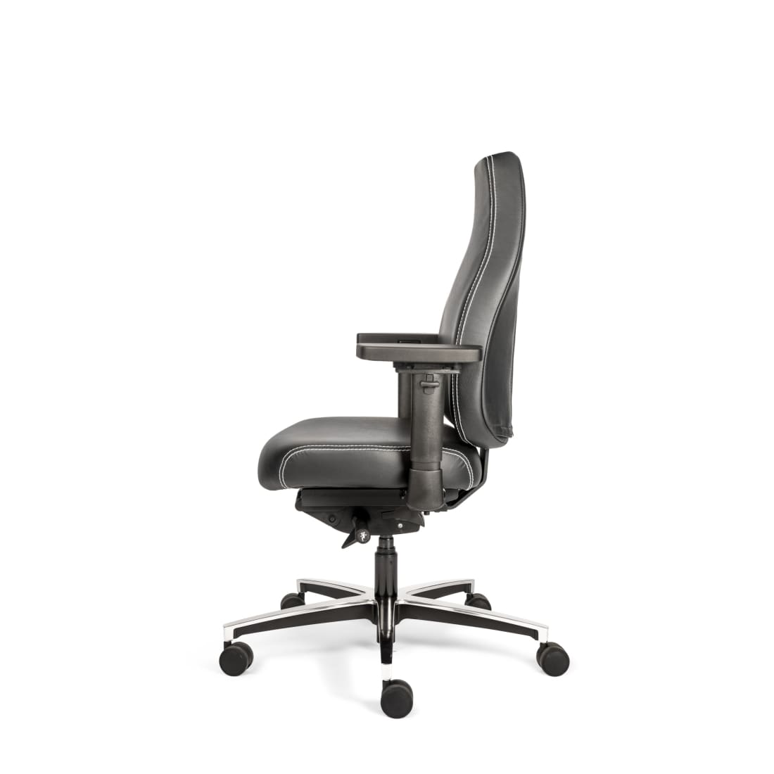 Sit And Move Therapod X Standaard - Zwarte leren bureaustoel