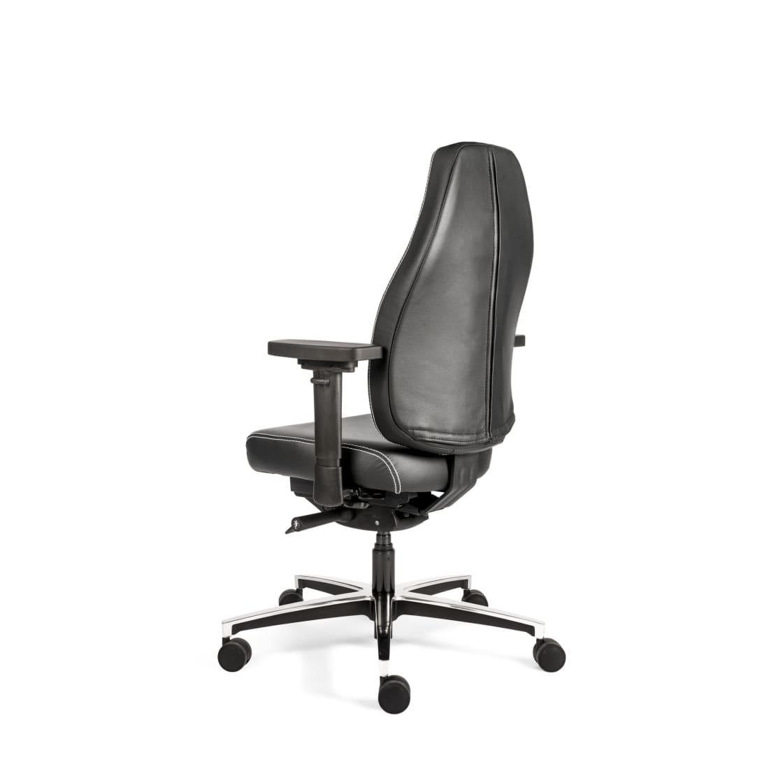 Sit And Move Therapod X Standaard - Zwarte leren bureaustoel