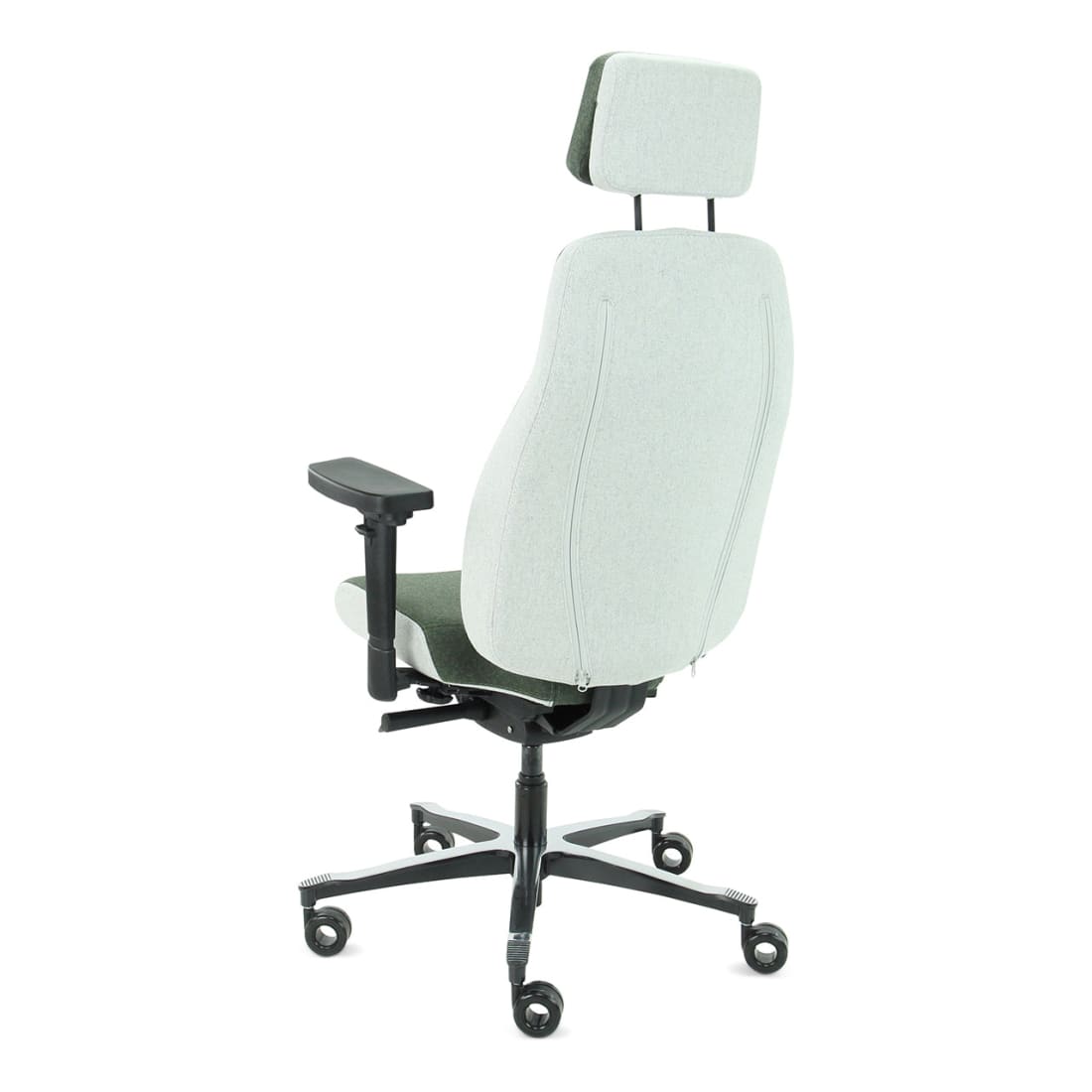 Sit And Move Therapod X2 HR Hoofdsteun Olijfgroen - Bureaustoel Facet Wol Olijfgroen/Asgrijs