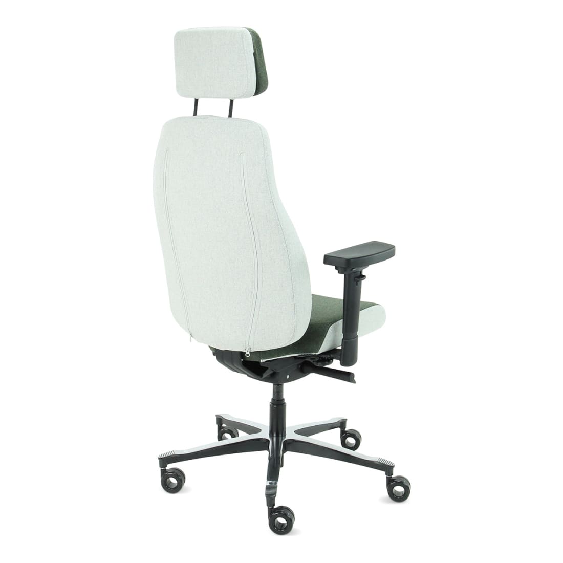 Sit And Move Therapod X2 HR Hoofdsteun Olijfgroen - Bureaustoel Facet Wol Olijfgroen/Asgrijs