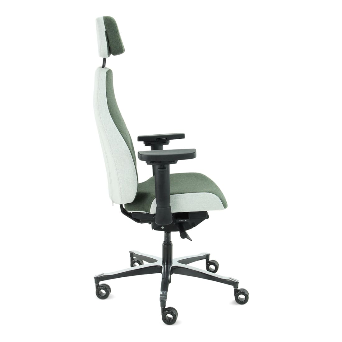 Sit And Move Therapod X2 HR Hoofdsteun Olijfgroen - Bureaustoel Facet Wol Olijfgroen/Asgrijs