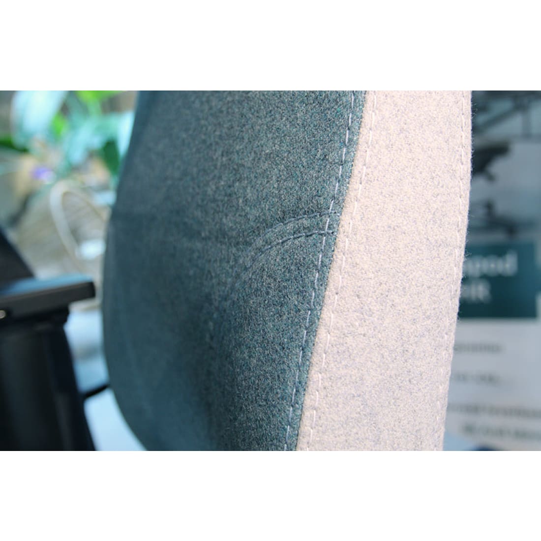 Sit And Move Therapod X2 HR Hoofdsteun Azuur - Bureaustoel Facet Wol Azuur/Asgrijs