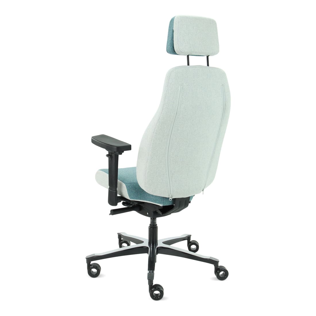 Sit And Move Therapod X2 HR Hoofdsteun Azuur - Bureaustoel Facet Wol Azuur/Asgrijs