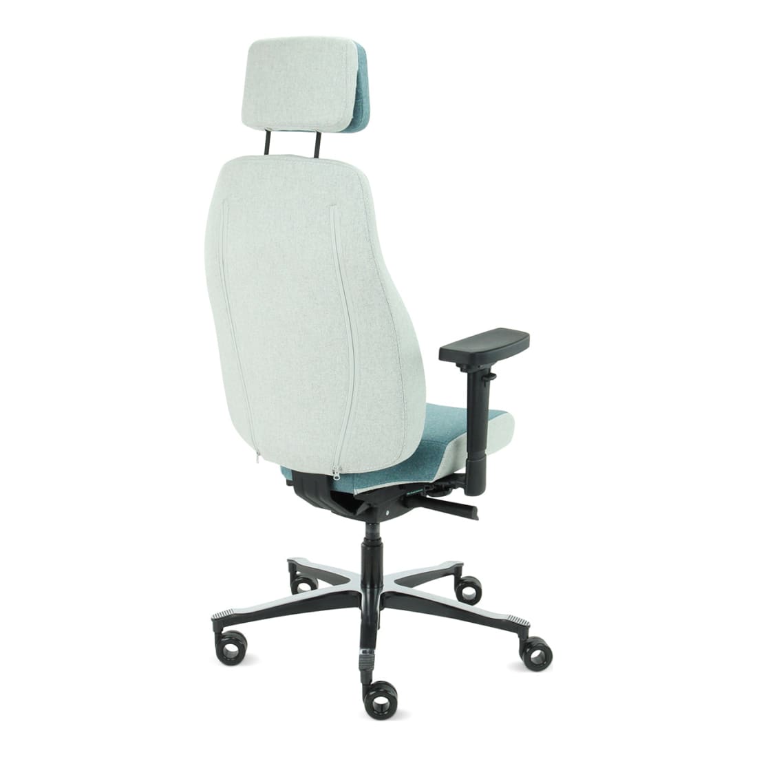 Sit And Move Therapod X2 HR Hoofdsteun Azuur - Bureaustoel Facet Wol Azuur/Asgrijs