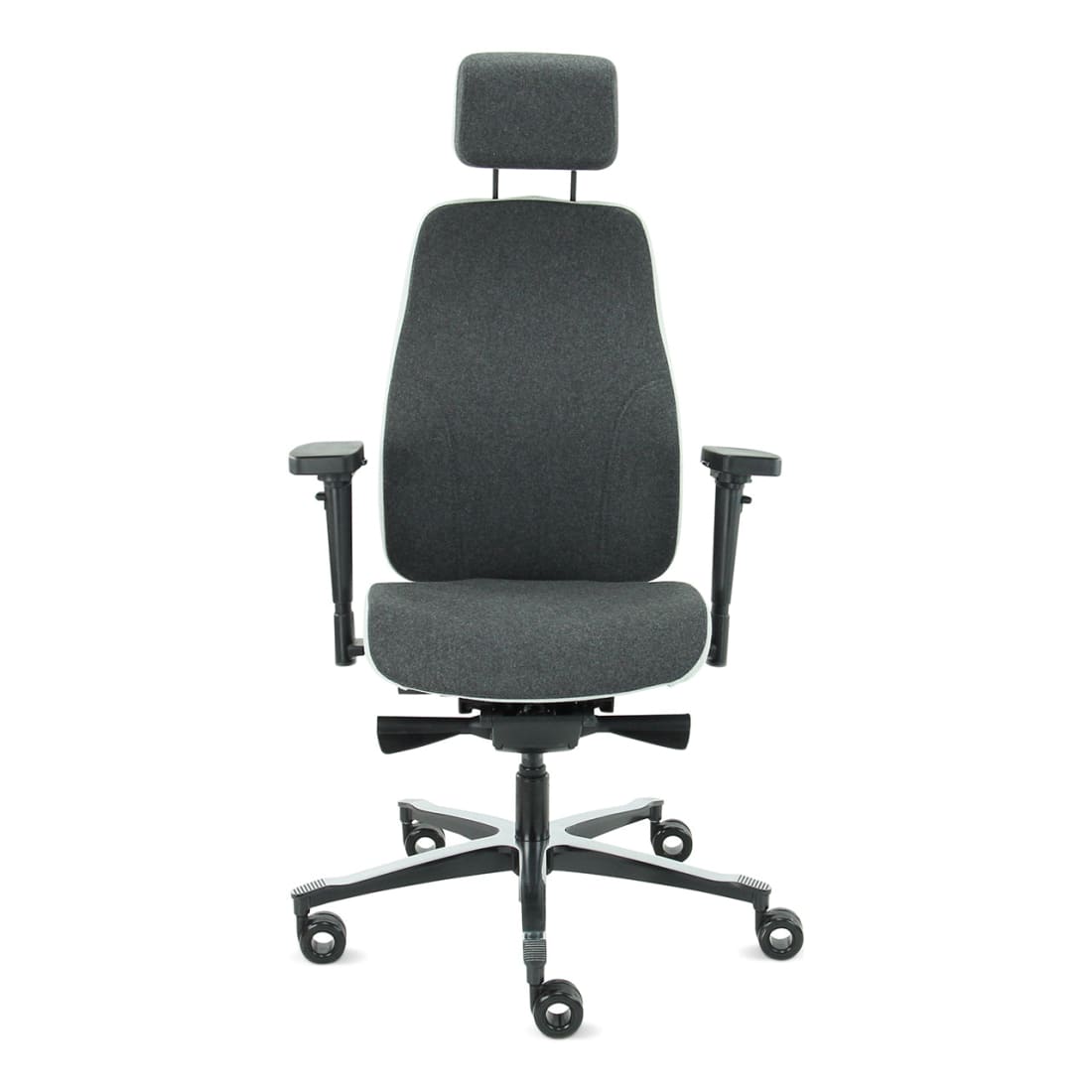 Sit And Move Therapod X2 HR Hoofdsteun Grijs - Bureaustoel Facet Wol Middengrijs/Asgrijs