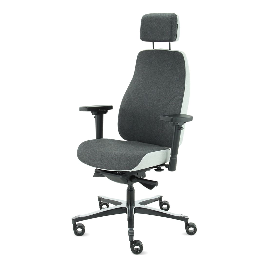 Sit And Move Therapod X2 HR Hoofdsteun Grijs - Bureaustoel Facet Wol Middengrijs/Asgrijs