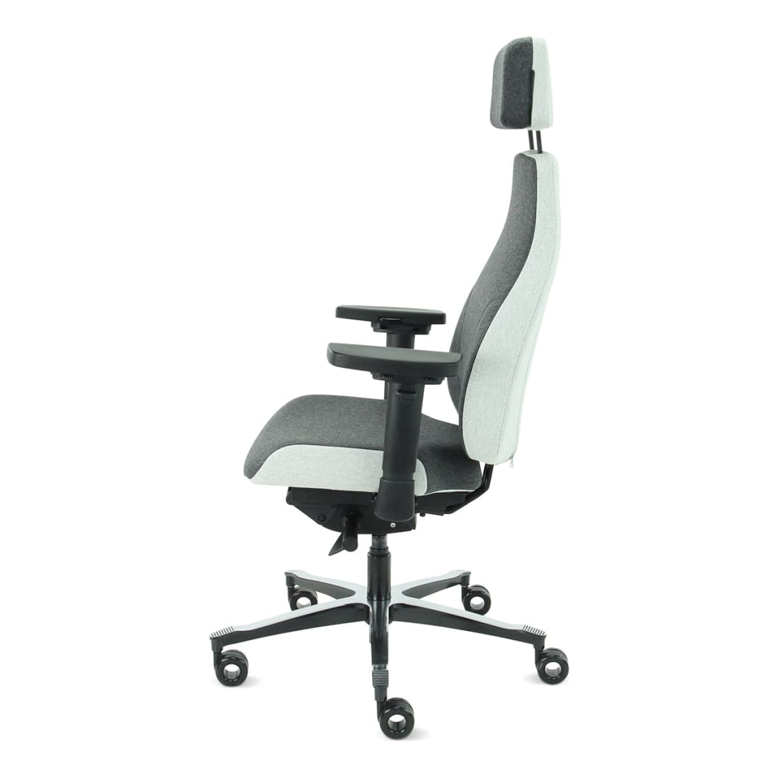 Sit And Move Therapod X2 HR Hoofdsteun Grijs - Bureaustoel Facet Wol Middengrijs/Asgrijs