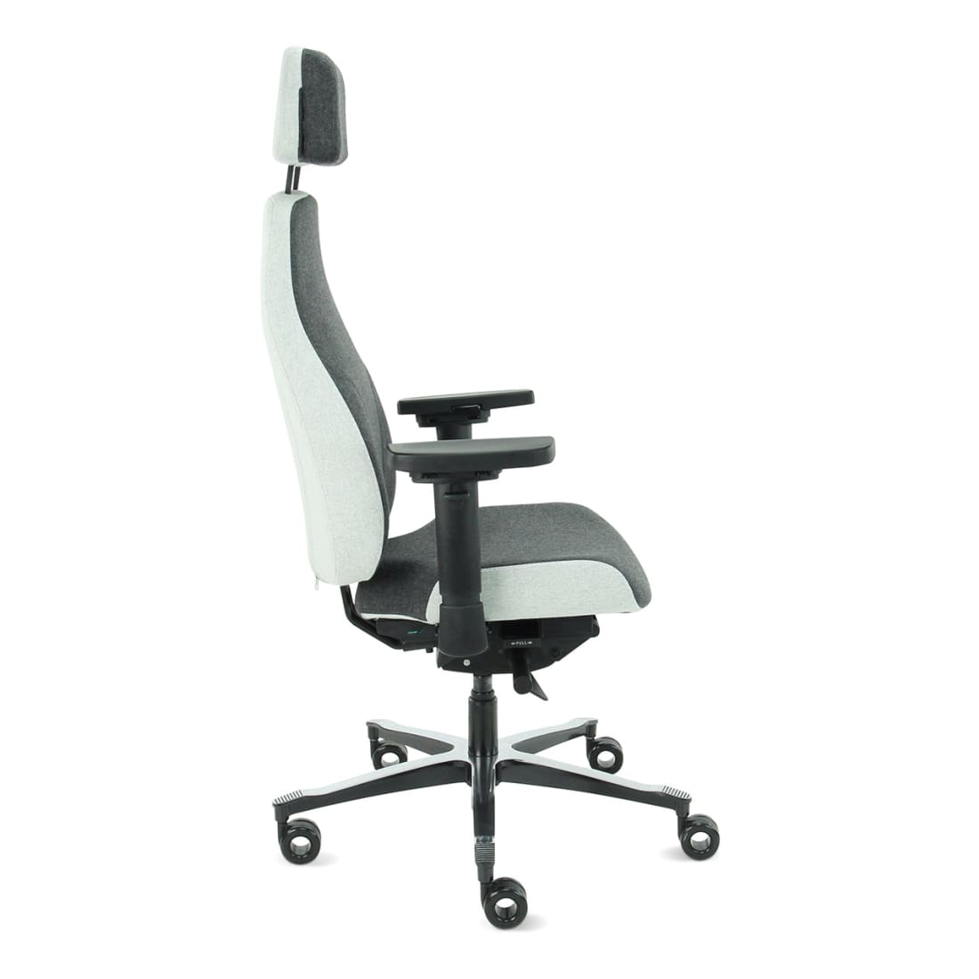 Sit And Move Therapod X2 HR Hoofdsteun Grijs - Bureaustoel Facet Wol Middengrijs/Asgrijs