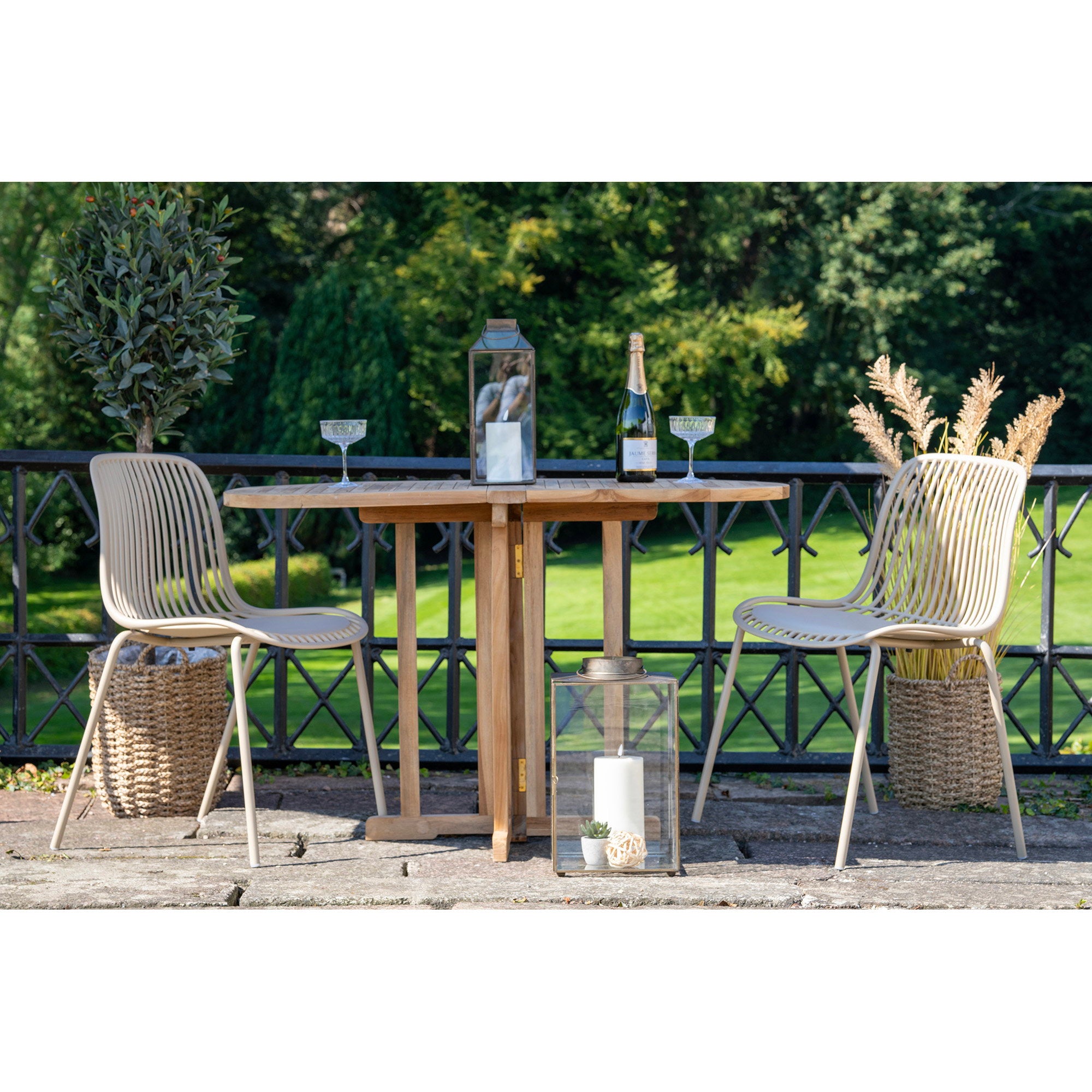 Branson Eetkamerstoel - Eetkamerstoel, polypropyleen, stapelbaar, zand (set van 4)